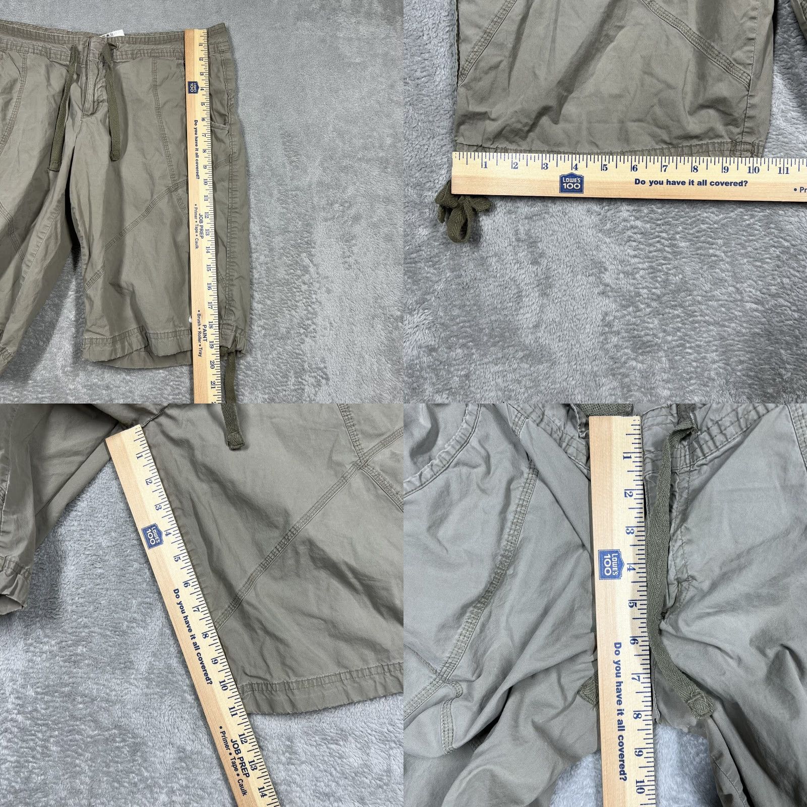 Nike Nike Women's Shorts M Green Outdoor Shorts Pull Drawstring 8-10 Light Gray Outdoor Activewear Womens Size 32" / US 10 / IT 46 - 10 Thumbnail
