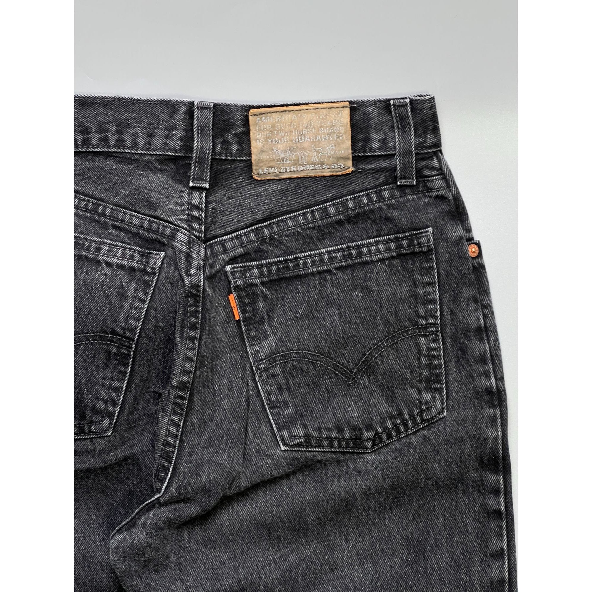 Levi's Vintage Clothing Levi’s 881 Orange Tab Vintage Black Denim Jeans (Y1055) Size US 30 / EU 46 - 12 Thumbnail