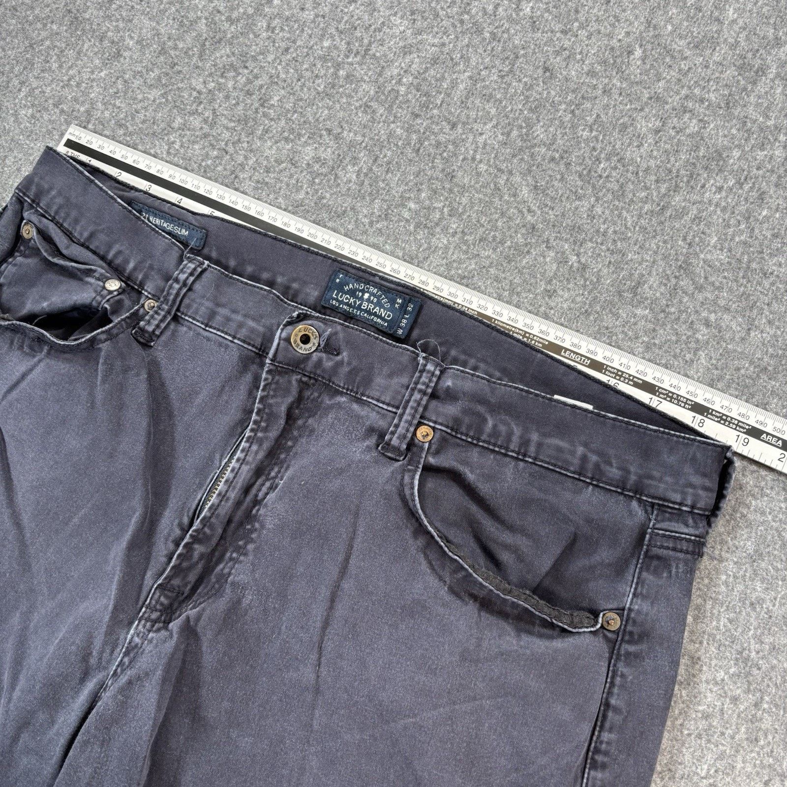 Lucky Brand Lucky Brand 121 Heritage Slim Jeans Mens 38x32 Faded Black Size US 38 / EU 54 - 10 Thumbnail