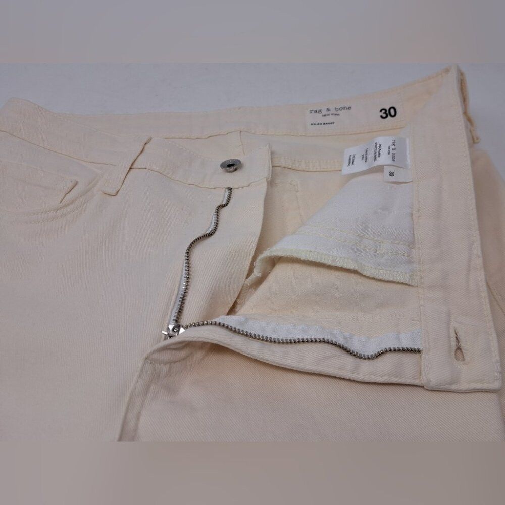 Rag & Bone rag & bone Women's Dylan Baggy Boyfriend Jeans In Ecru Size Size 30" / US 8 / IT 44 - 8 Thumbnail