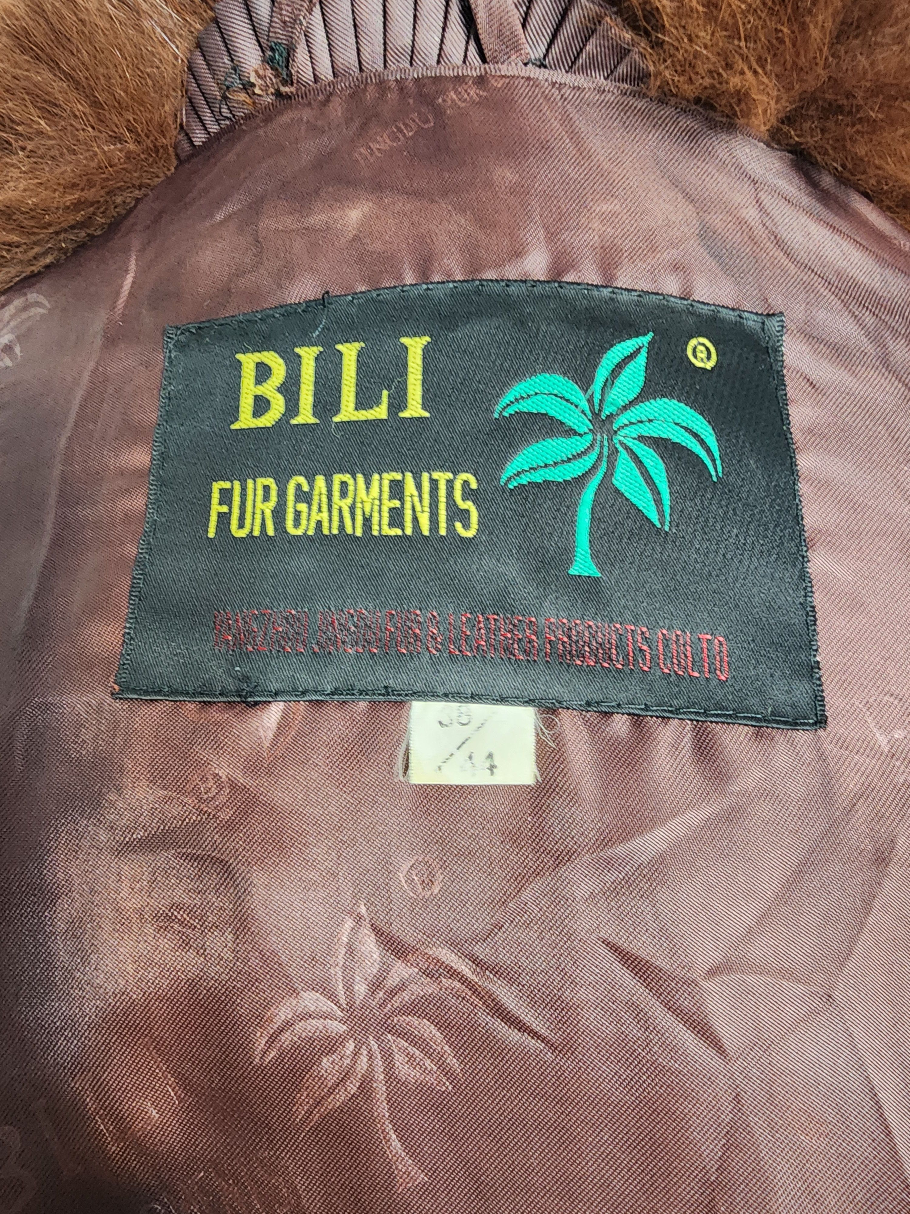 Furla Brown Women's Fur Coat. Long Women's Fur Coat. Size XL / US 12-14 / IT 48-50 - 8 Thumbnail