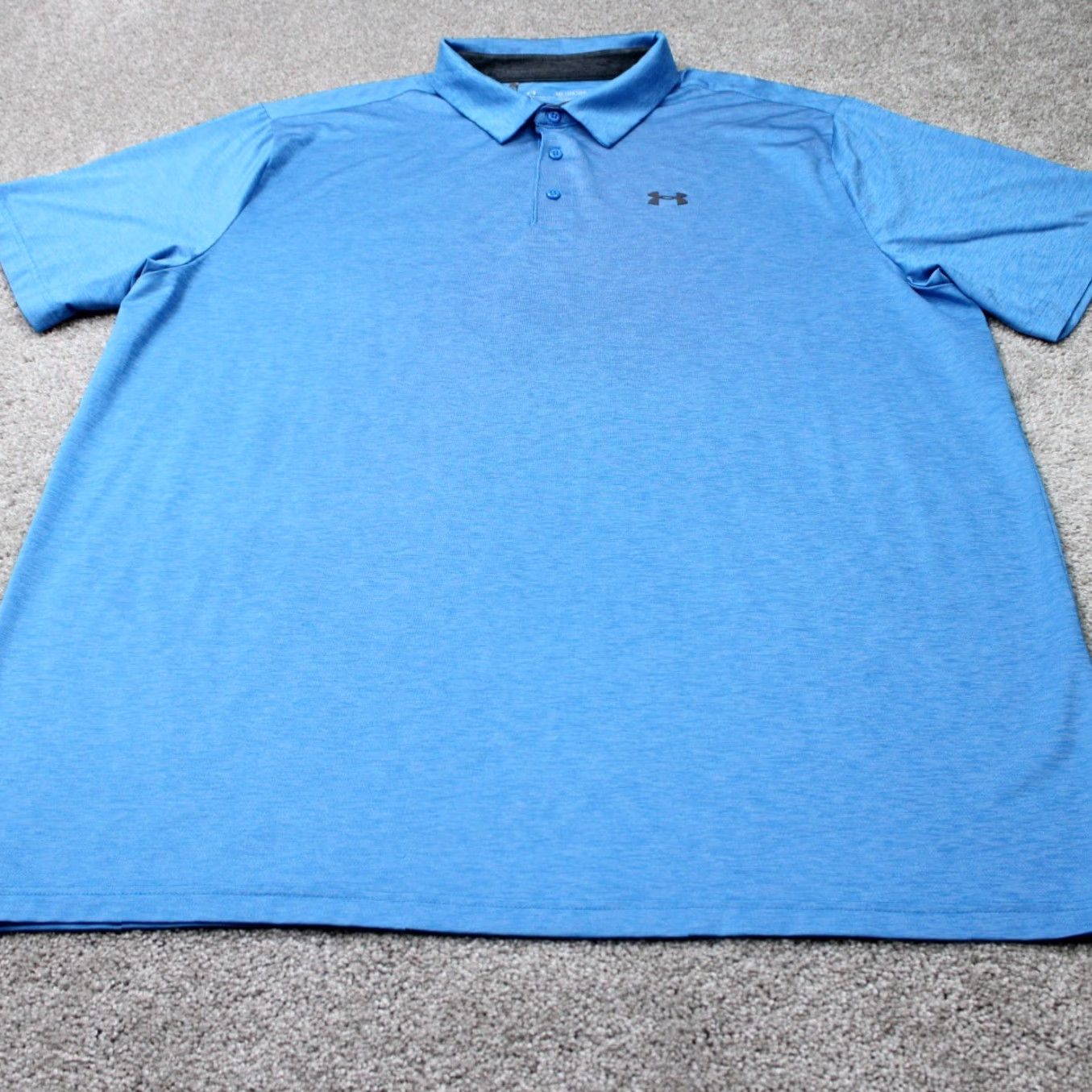 Under Armour Under Armour Polo Shirt Men 4XL Blue Short Sleeve Golf Stretch Polyester S/S Polo Size US XXL / EU 58 / 5 - 2 Thumbnail