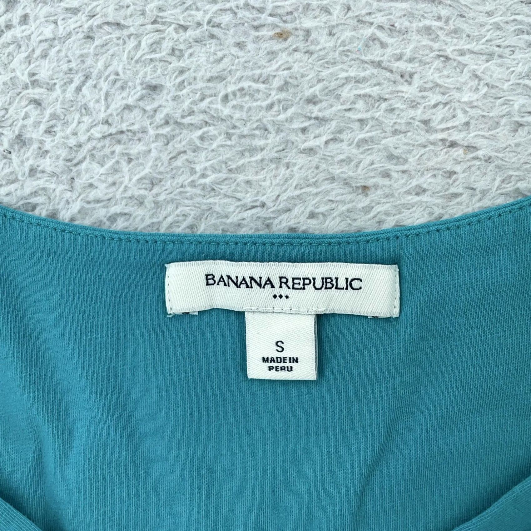 Banana Republic Banana Republic Shirt Womens Small Teal Twist Front Tank Top Stretch Pima Cotton Tank Size S / US 4 / IT 40 - 6 Thumbnail
