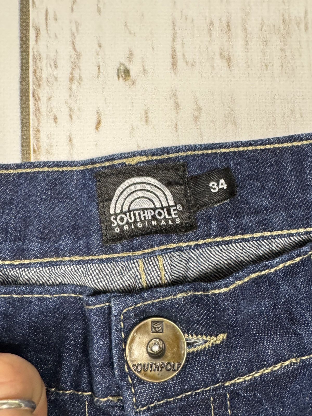 Southpole Southpole Denim Baggy Pants Embroidered Drip Size US 34 / EU 50 - 4 Thumbnail