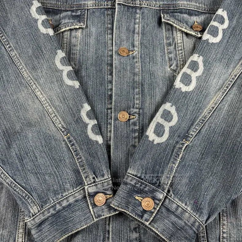 Balenciaga Balenciaga Double B Bitcoin Logo Denim Jacket Size US M / EU 48-50 / 2 - 6 Thumbnail