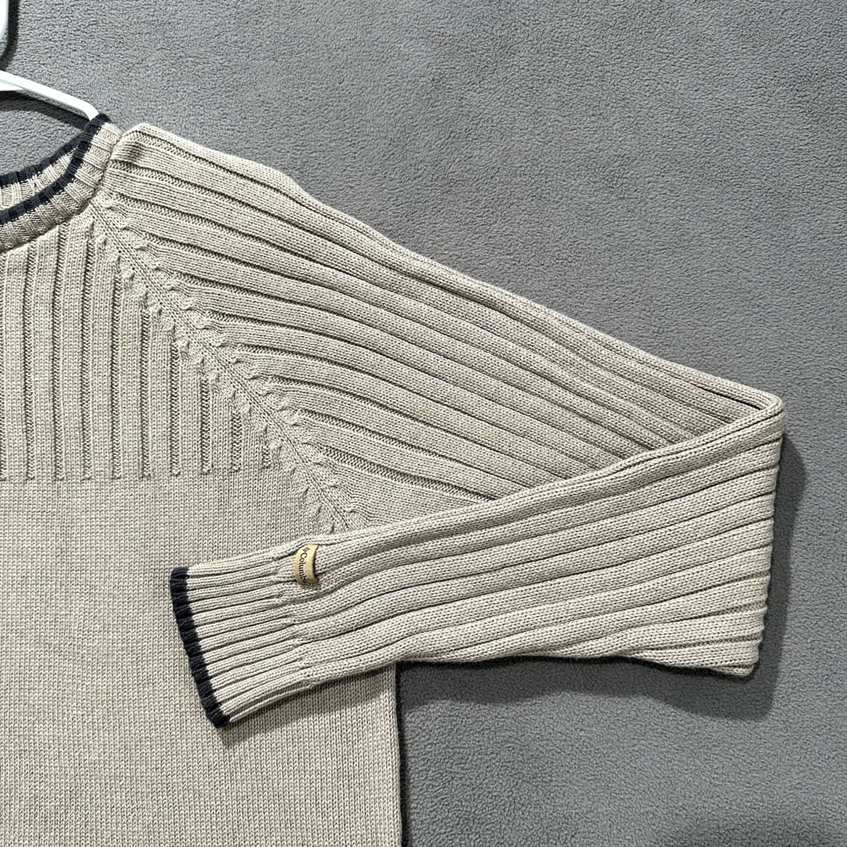 Vintage Columbia Sweater Mens M Beige Crewneck Ribbed Knit Pullover Distressed READ Size US M / EU 48-50 / 2 - 3 Thumbnail