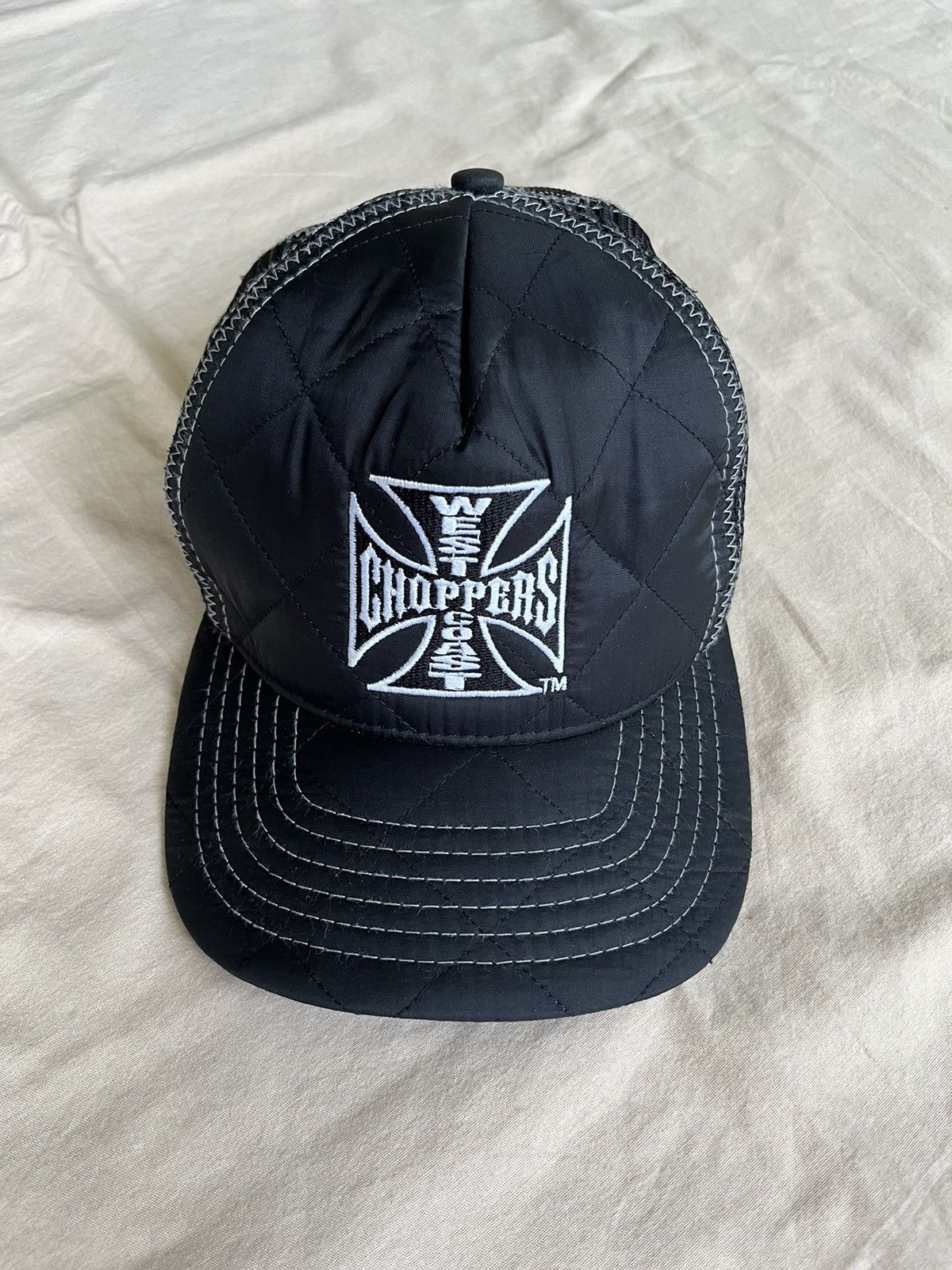 West Coast Choppers West Coast Choppers Quilted Trucker Hat Cap Size ONE SIZE - 7 Thumbnail