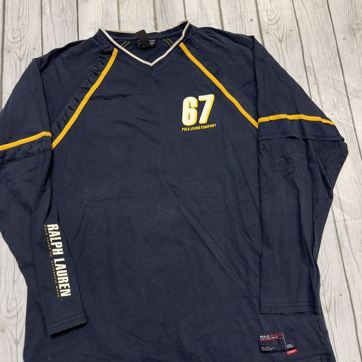 Polo Ralph Lauren × Vintage Vintage Polo Jeans long sleeve shirt Size US XL / EU 56 / 4 - 3 Thumbnail