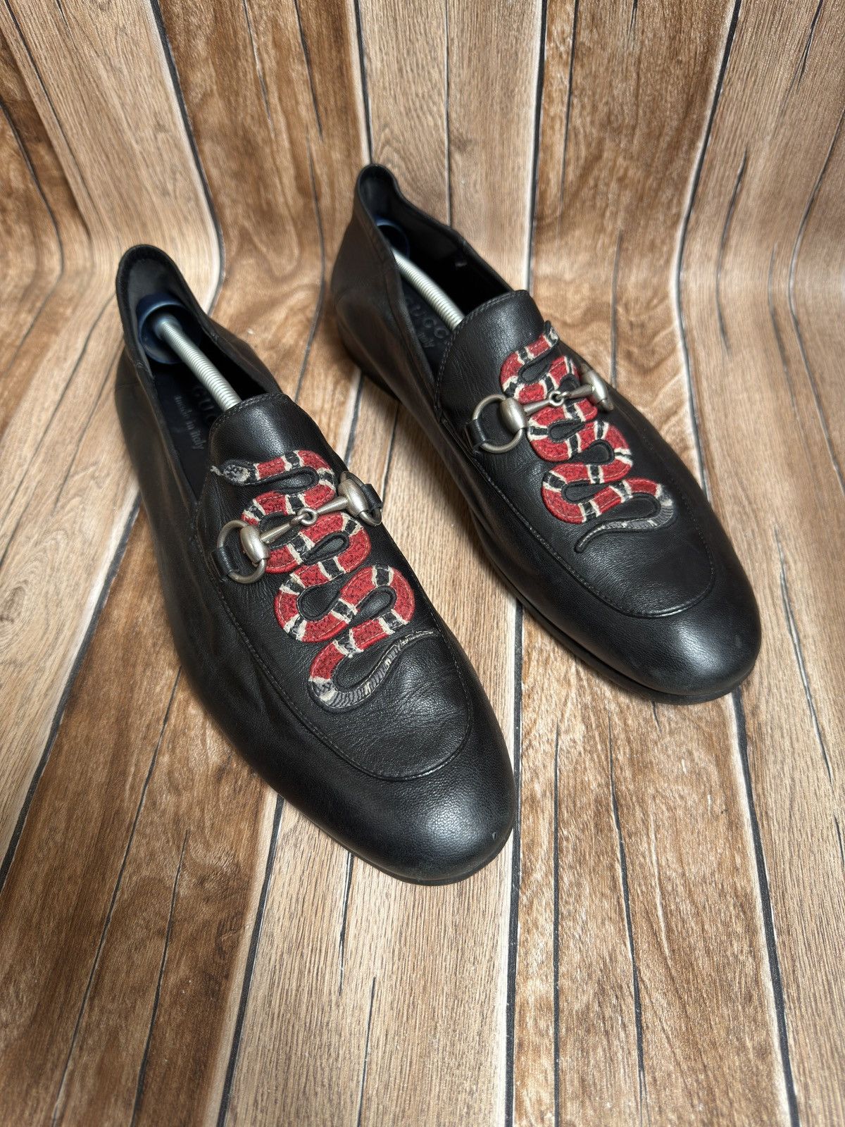 Gucci Brixton snake loafers Size US 9 / EU 42 - 5 Thumbnail
