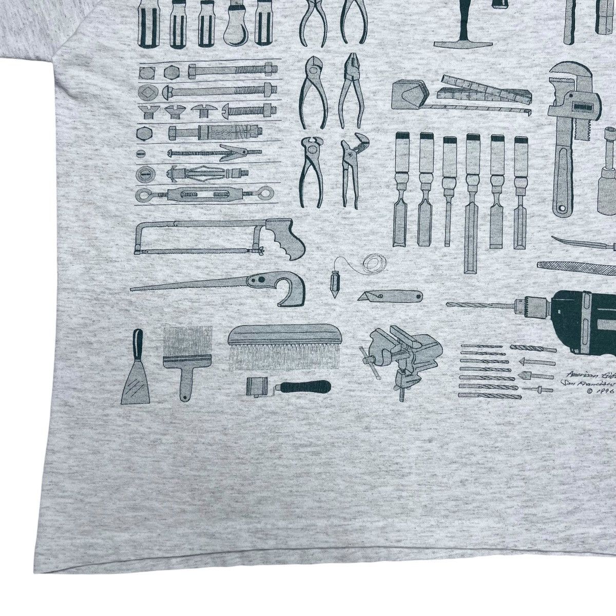 Vintage Vintage 1996 Tools Hammers Wrenches Drills Double Sided Tee Size US L / EU 52-54 / 3 - 14 Thumbnail