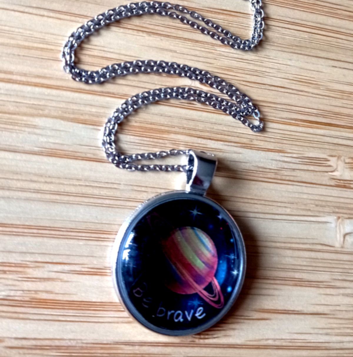 Hysteric Glamour × Japanese Brand × Vintage Punk Tiny Planet Saturn Stainless Steel Silver Necklace RARE Size ONE SIZE - 7 Thumbnail