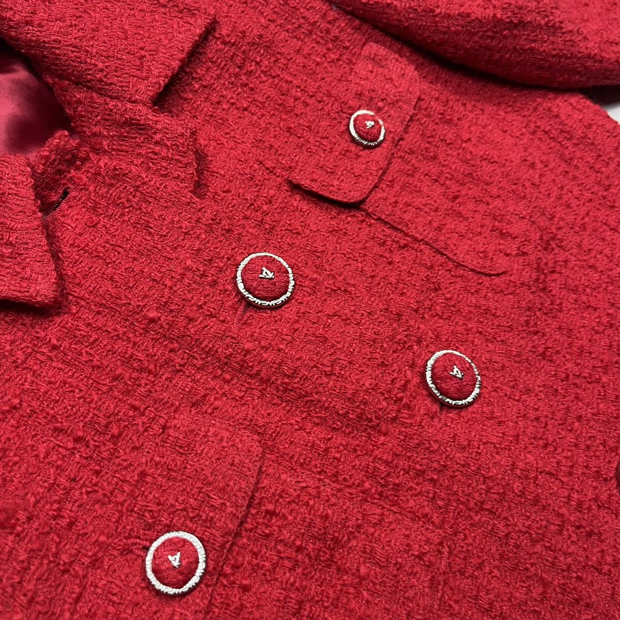 Versace × Vintage Versace Classic V2 Women’s Suit Blazer & Skirt Luxury Red Size M / US 6-8 / IT 42-44 - 12 Thumbnail