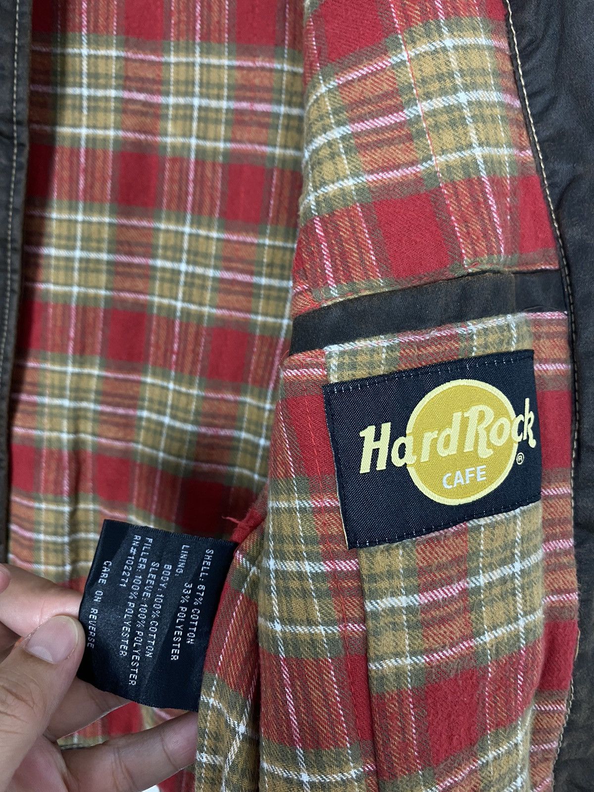 Hard Rock Cafe Hard Rock Cafe Baltimore Brown Motorcycle Tied Sides Jacket Size S / US 4 / IT 40 - 7 Thumbnail
