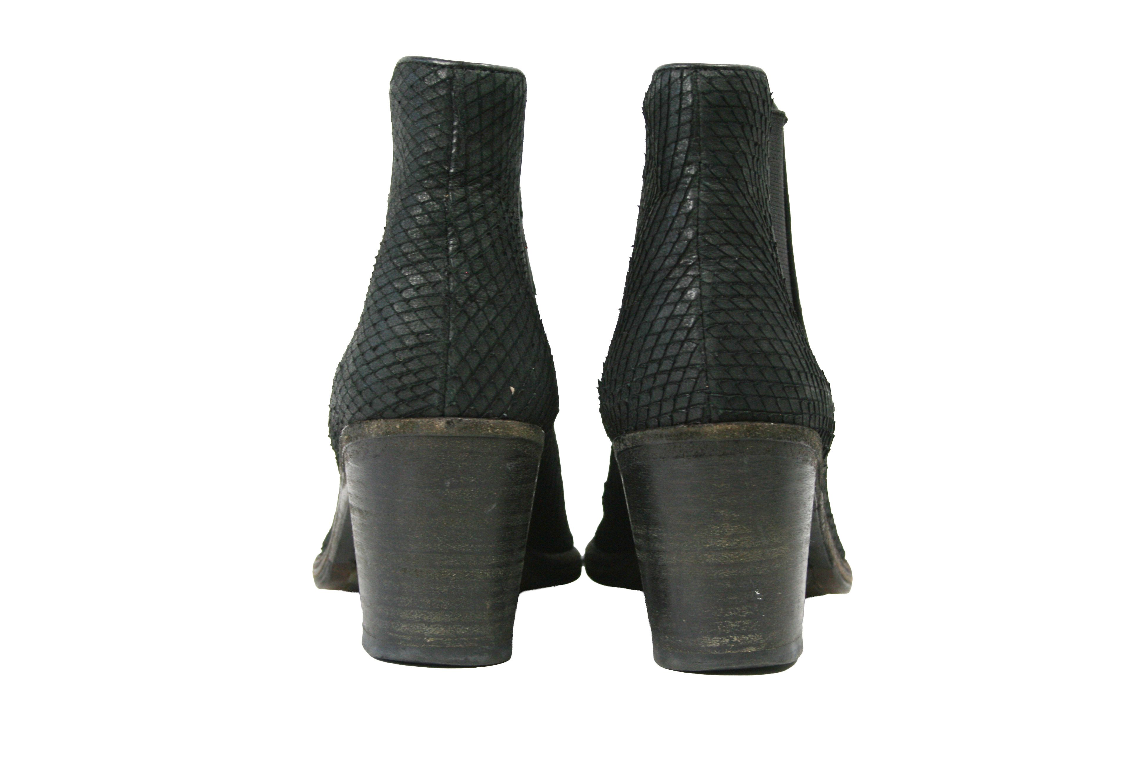 The Last Conspiracy 00S Fish Scales Suede Heeled Ankle Boots Vintage Size US 7 / IT 37 - 10 Thumbnail