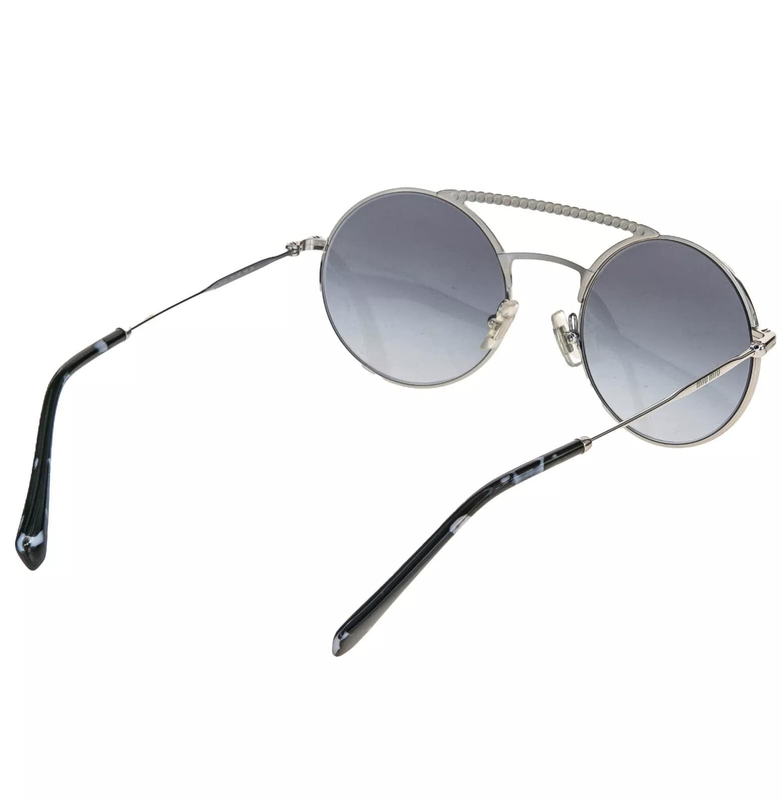 Miu Miu MIU MIU SOCIETE MU52VS CRYSTAL Bar Silver Blue Round 52V Size ONE SIZE - 7 Thumbnail