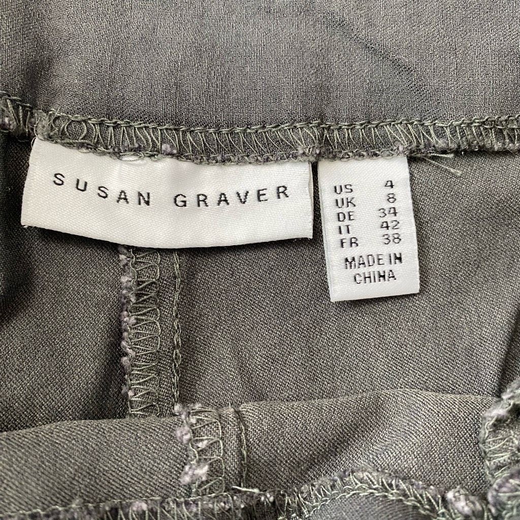 Other Susan Graver women 4 pull on elastic high waist grey Capri p Size 27" / US 4 / IT 40 - 4 Thumbnail