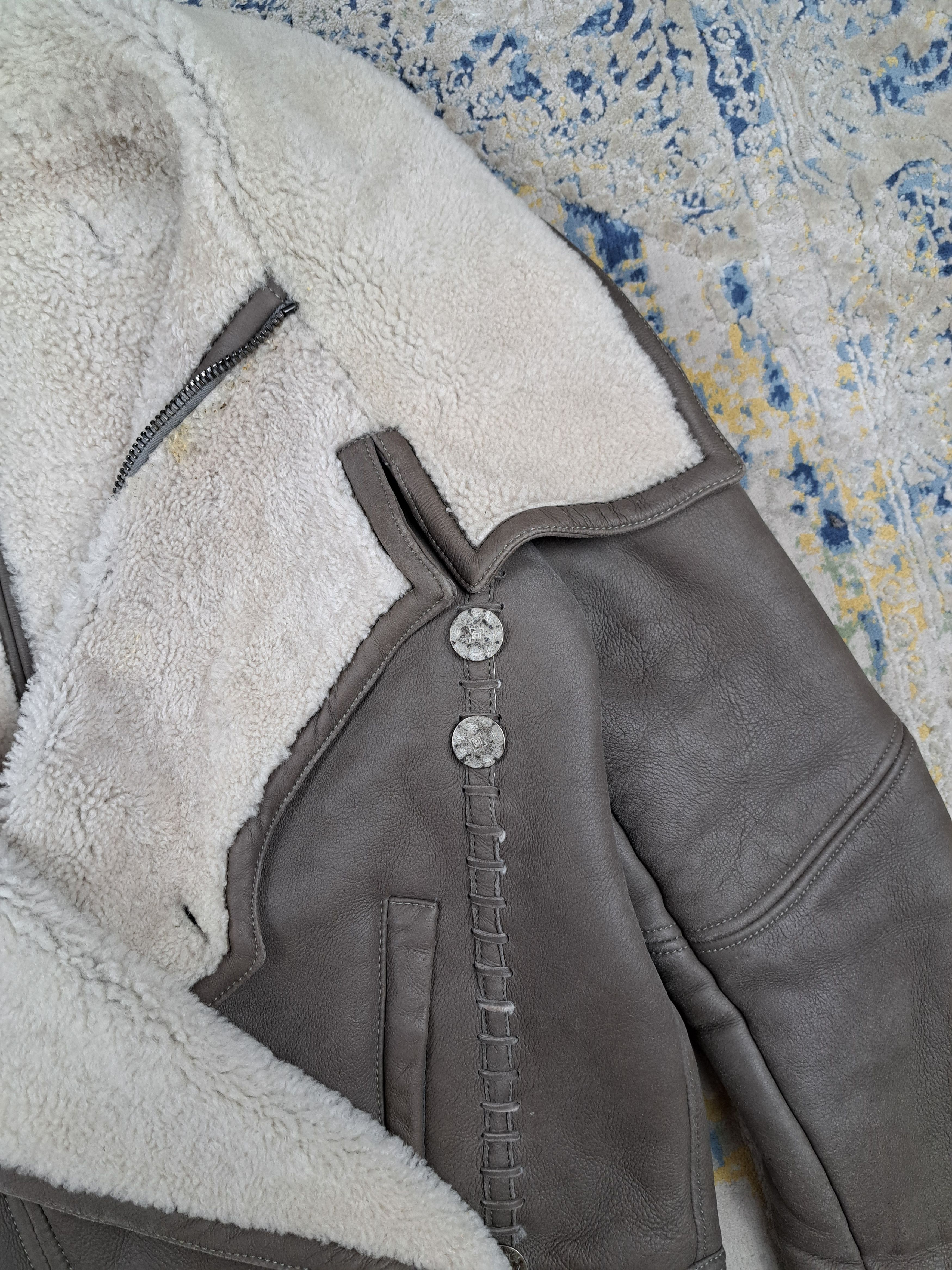 Marithe + Francois Girbaud × Vintage Vintage M+FG Lambskin Leather Shearling Ramones Jacket Size M / US 6-8 / IT 42-44 - 3 Thumbnail