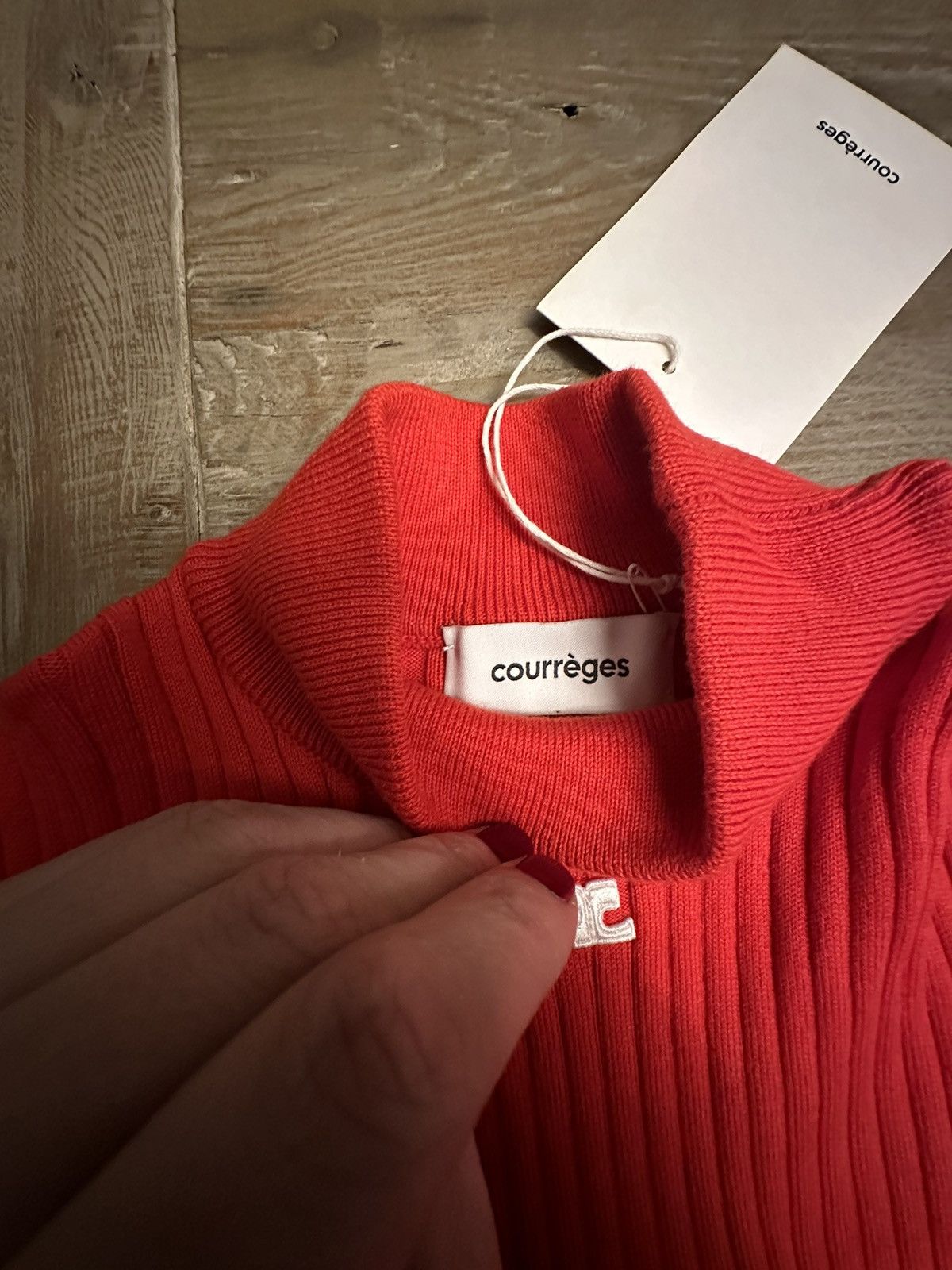 Courreges Courreges NWT Red Ribbed Turtleneck - Size 2 Size XS / US 0-2 / IT 36-38 - 3 Thumbnail