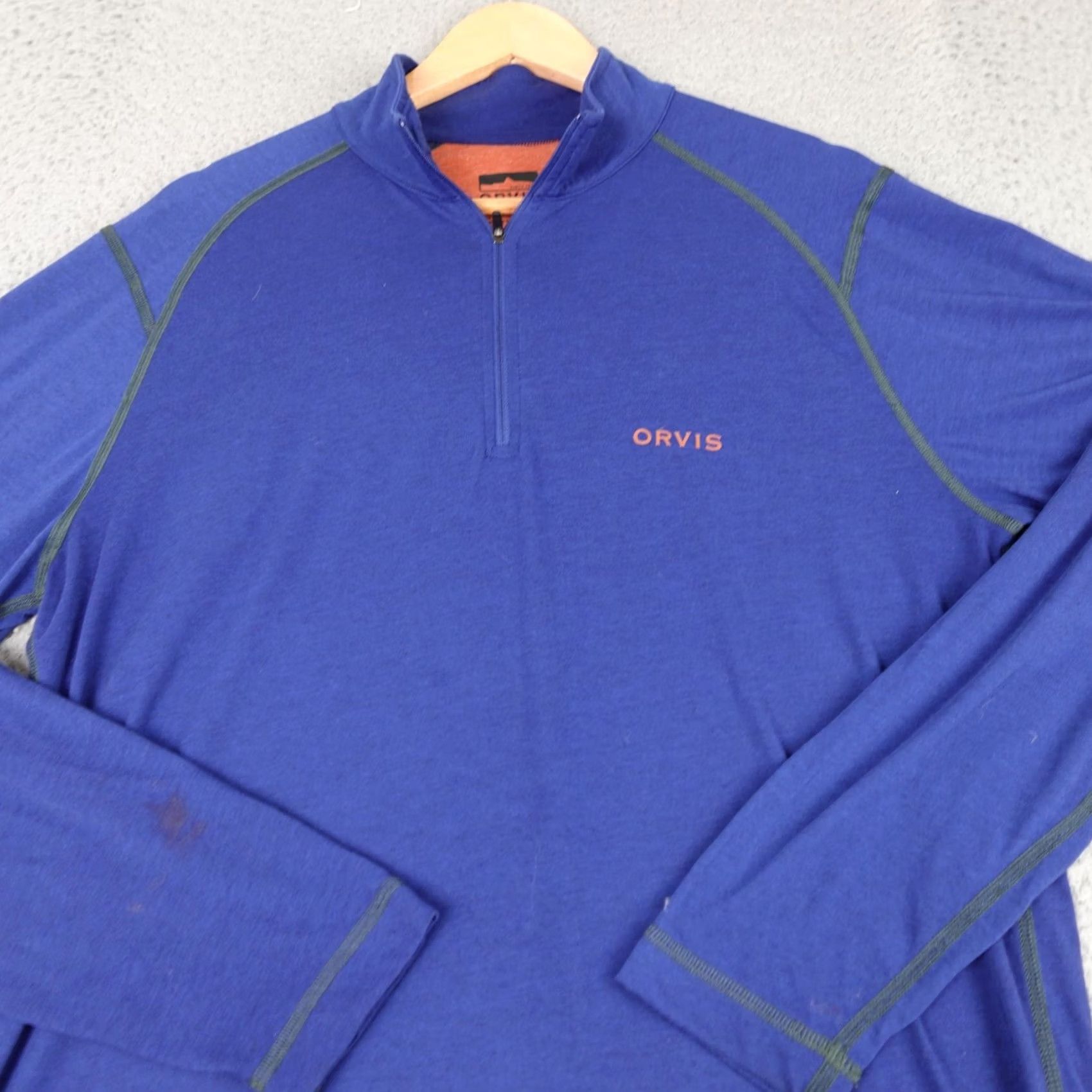 Orvis Orvis Pullover Mens Medium Blue 1/4 Zip Long Sleeve Outdoor Hiking Lightweight Size US M / EU 48-50 / 2 - 3 Thumbnail