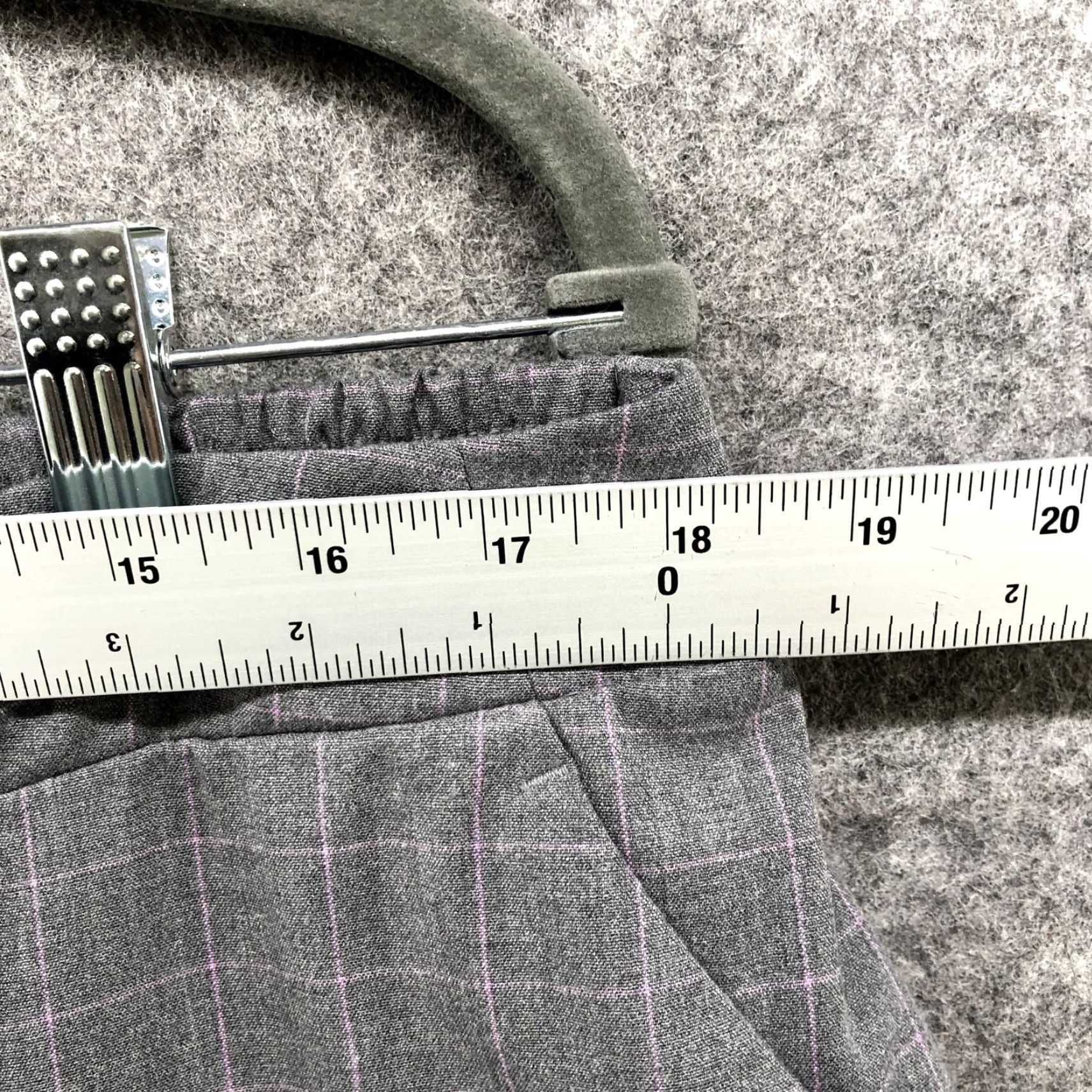 Nine West Nine West Dress Pants Womens XL Gray Windowpane Plaid Pull On Tapered High Rise Size 40" / US 18 - 5 Thumbnail