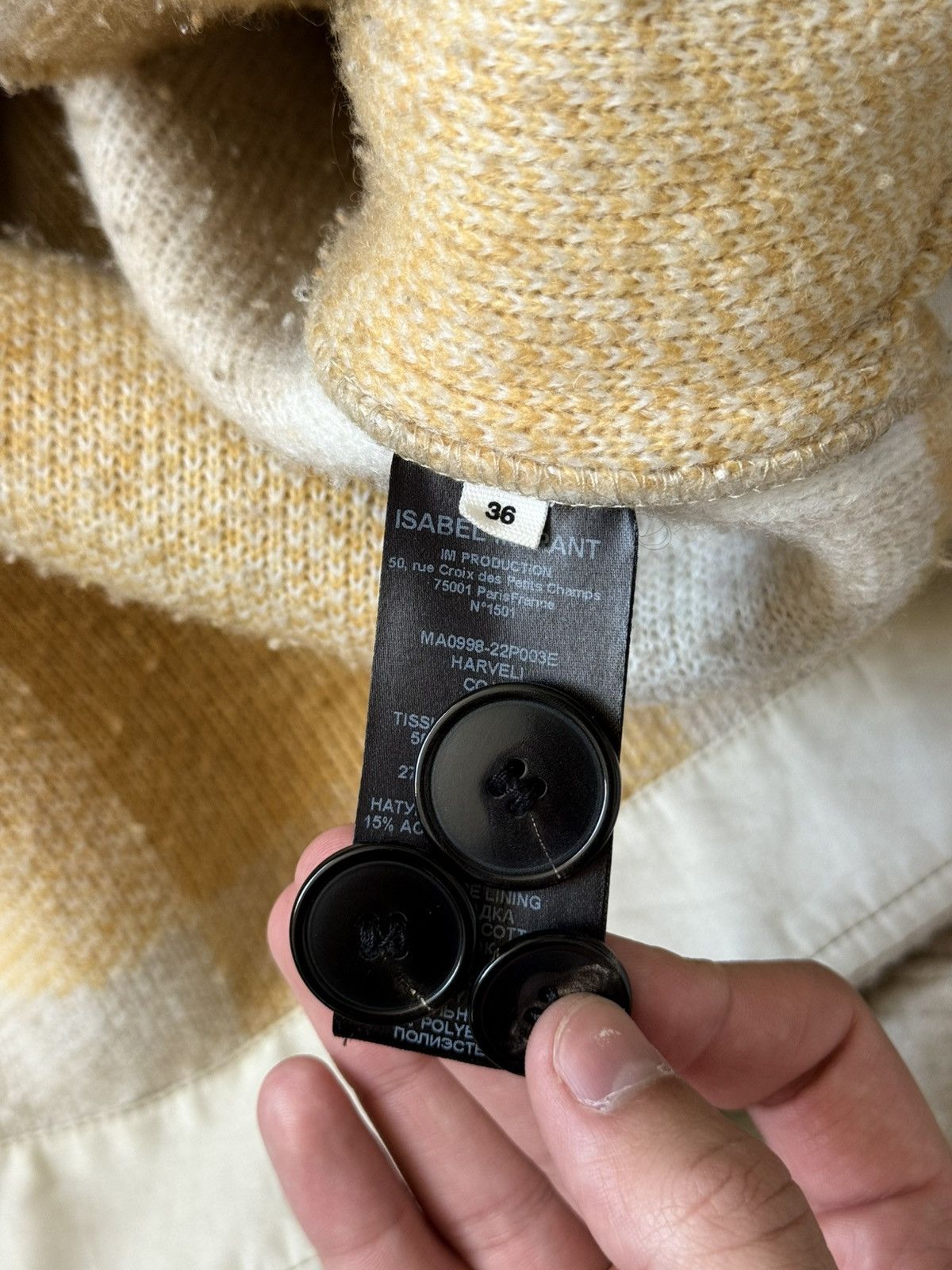 Isabel Marant Etoile Isabel Marant Haveli Jacket Coat Wool Yellow Checked size 36 Size S / US 4 / IT 40 - 11 Thumbnail