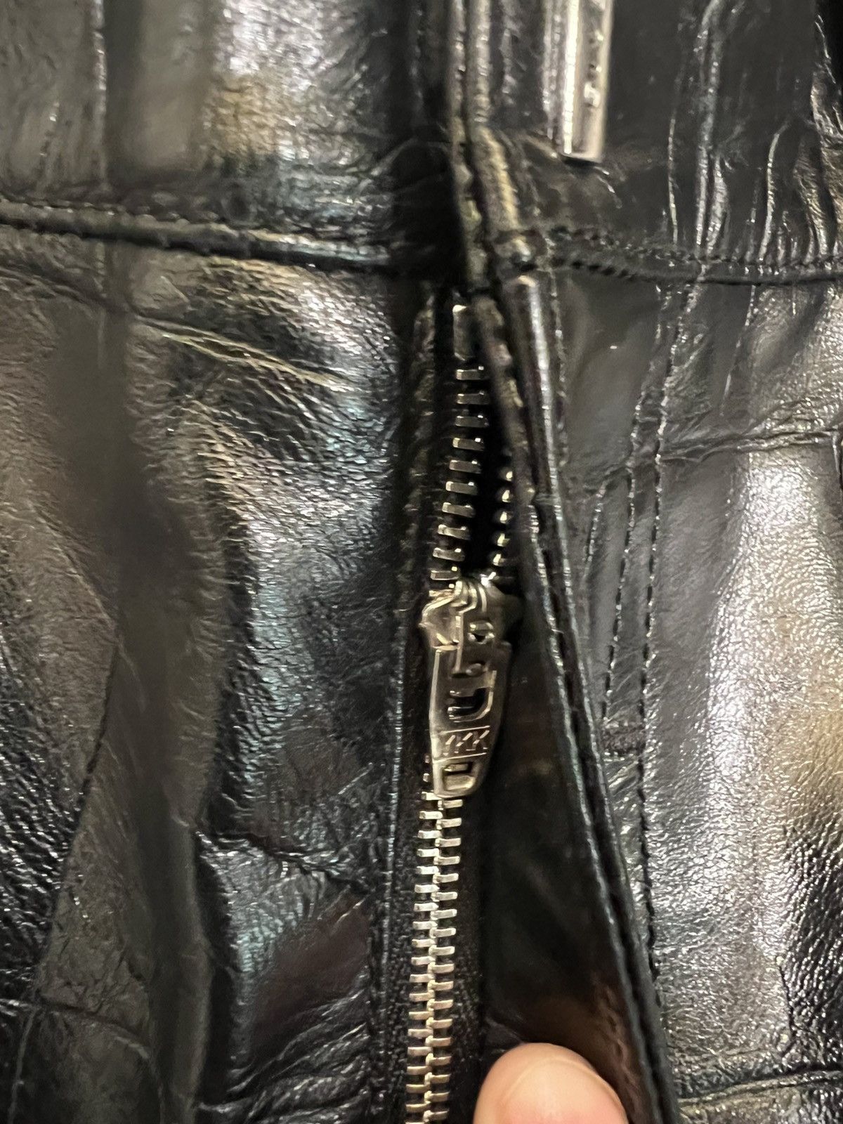 Givenchy Givenchy Croc Embossed Leather Pants Size US 32 / EU 48 - 6 Thumbnail