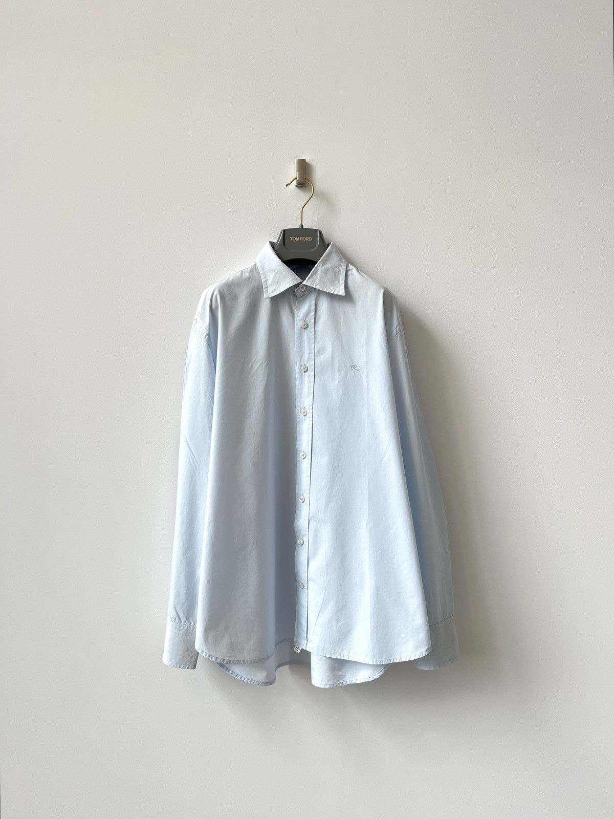 Burberry Vintage Burberry Nova Check Cuffs Shirt Baby Blue Luxury Size US XL / EU 56 / 4 - 3 Thumbnail