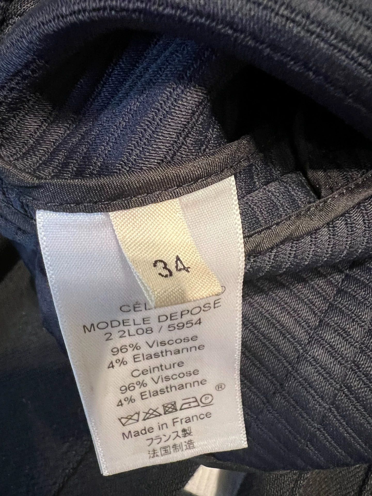 Celine Celine Luxury Twill Texture Skirt 34 (New, HK) Size 24" / US 00 / IT 34 - 7 Thumbnail