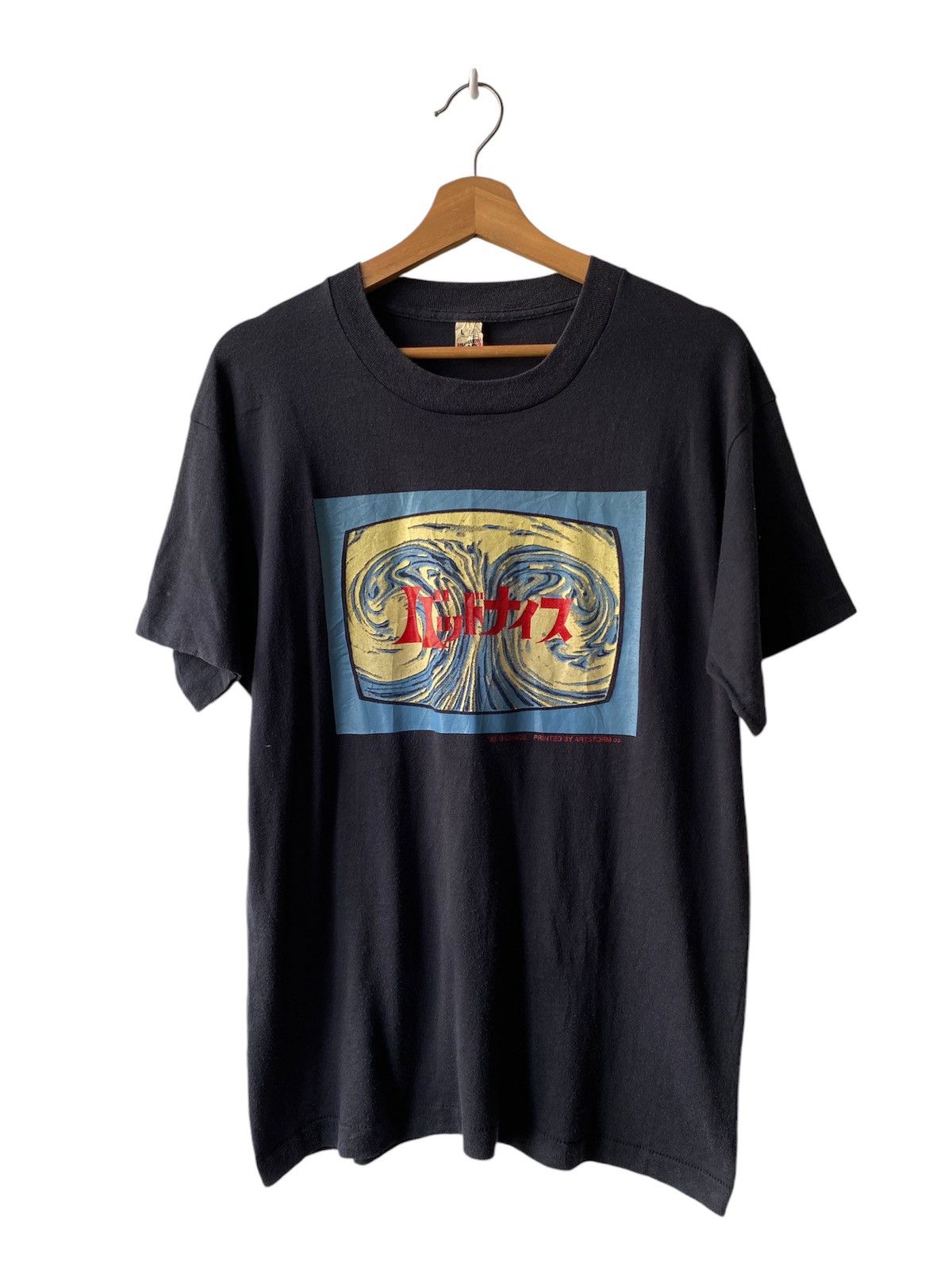 Art Comes First × Vintage 1990s - Bad Nice Art Printed By Artstorm Co T Shirt Size US M / EU 48-50 / 2 - 1 Thumbnail