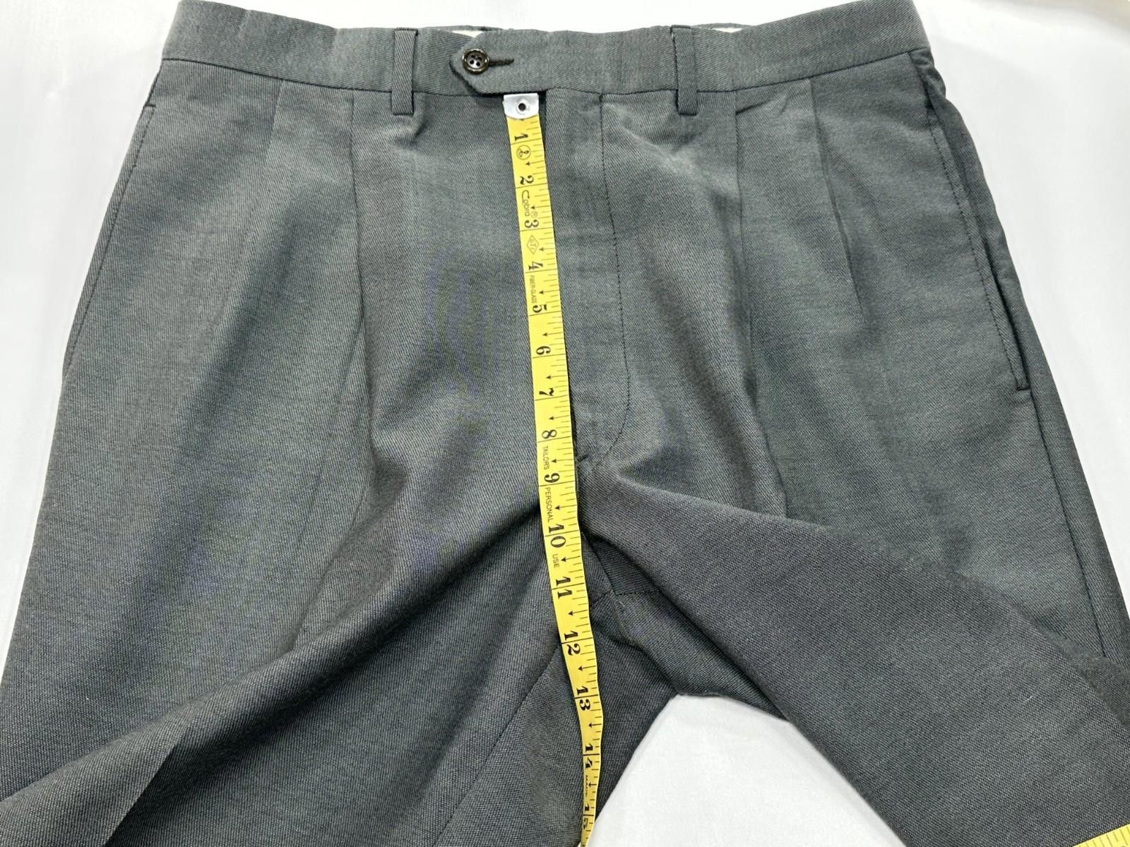 The Unbranded Brand Unbranded Pleated Straight Leg Dress Pants Mens Gray 34/30 Size US 34 / EU 50 - 4 Thumbnail