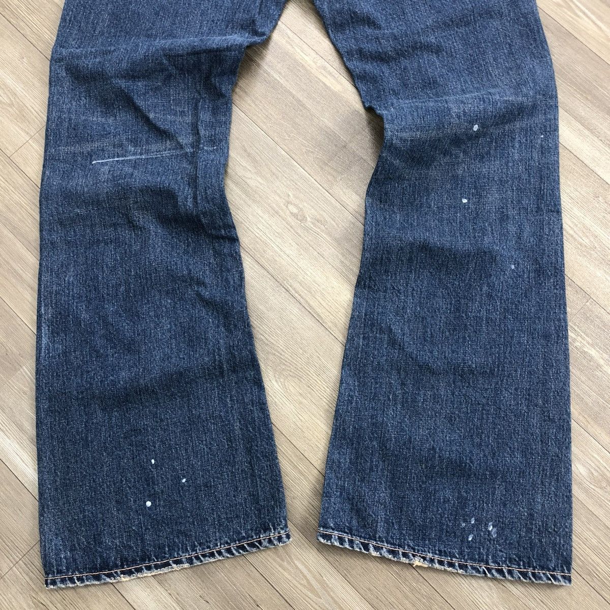 If Six Was Nine × Le Grande Bleu (L.G.B.) 🇯🇵2000s Repack Japan Reconstucted Distressed Flared Jeans Size US 32 / EU 48 - 18 Thumbnail
