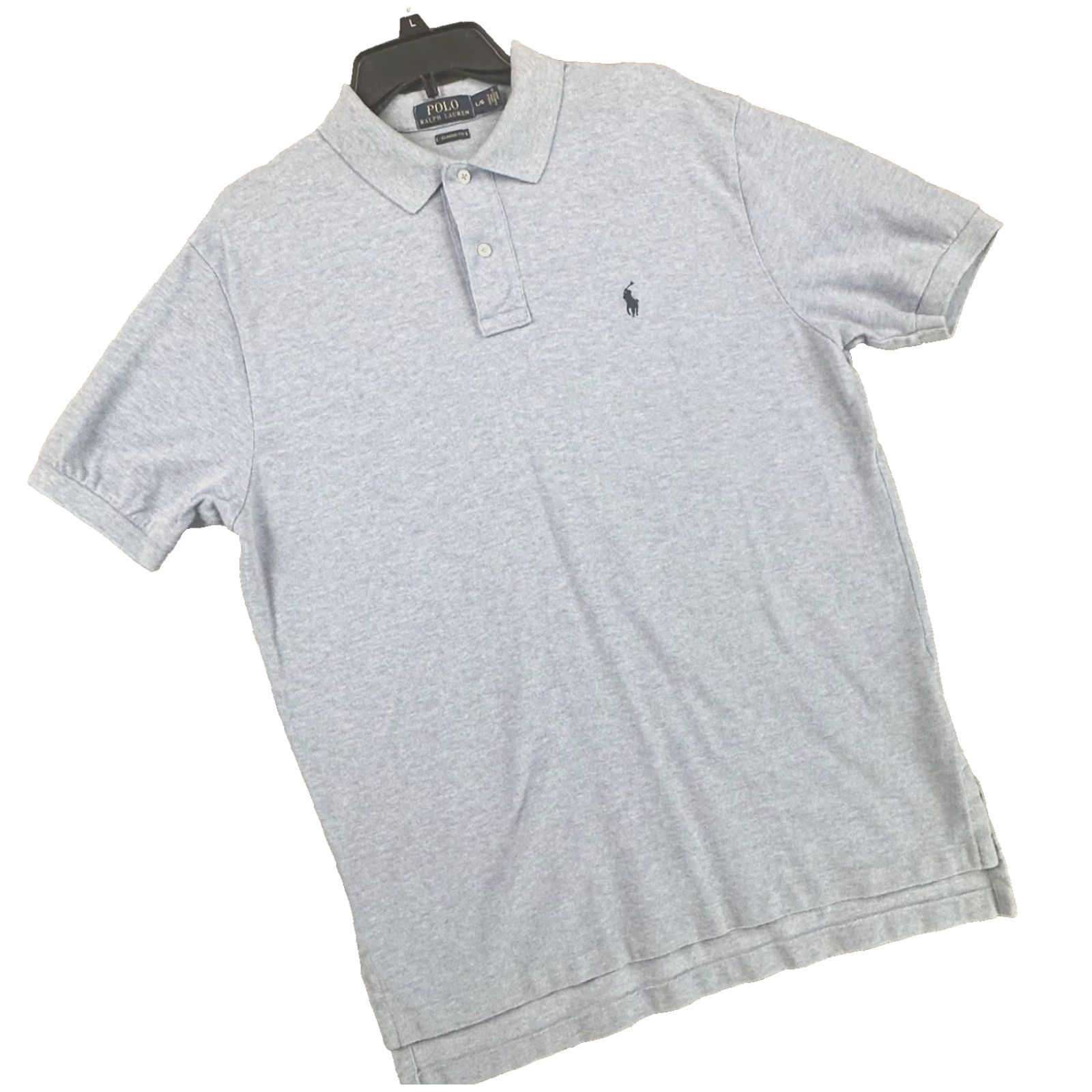 Polo Ralph Lauren Polo Ralph Lauren Shirt Mens Large Heather Light Blue Classic Fit Logo Short Sleeve Polo Size US L / EU 52-54 / 3 - 2 Thumbnail