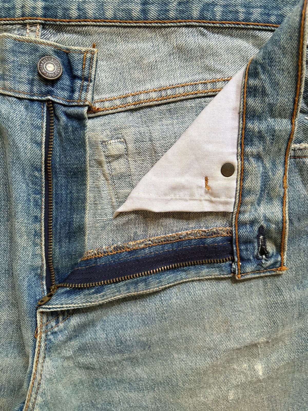 Levi's Vintage 90s Levis 517 Mud Wash Distressed Jean Shorts Jorts Size US 33 - 11 Thumbnail