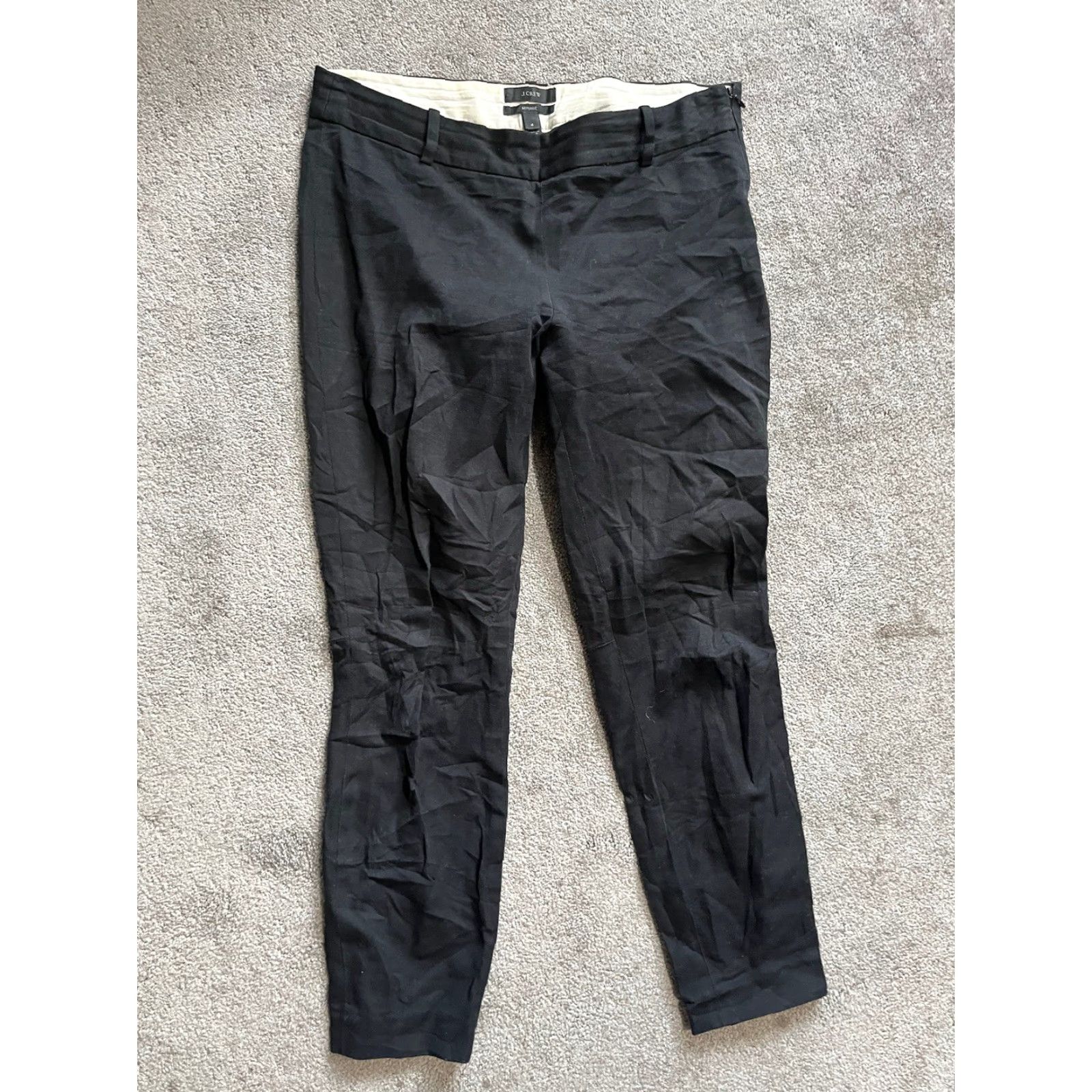 J.Crew J.CREW Size 4 Black 18850 Minnie Side Zip Skinny Ankle Dress Pants Size 27" / US 4 / IT 40 - 2 Thumbnail