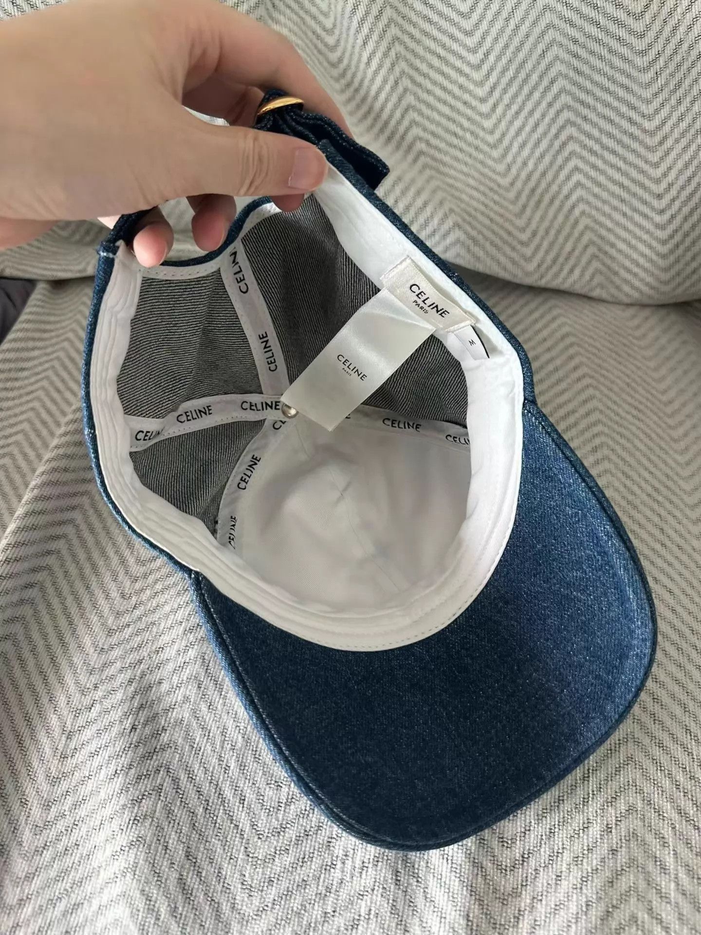 Celine CELINE Denim Triomphe Baseball Cap M New Worn Once Size ONE SIZE - 2 Thumbnail