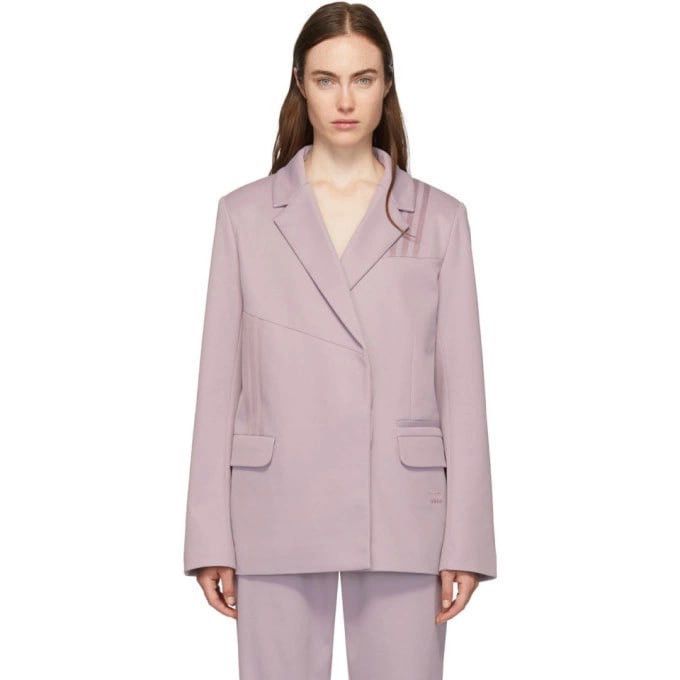 Adidas Danielle Cathari lavender asymmetric Blazer jacket