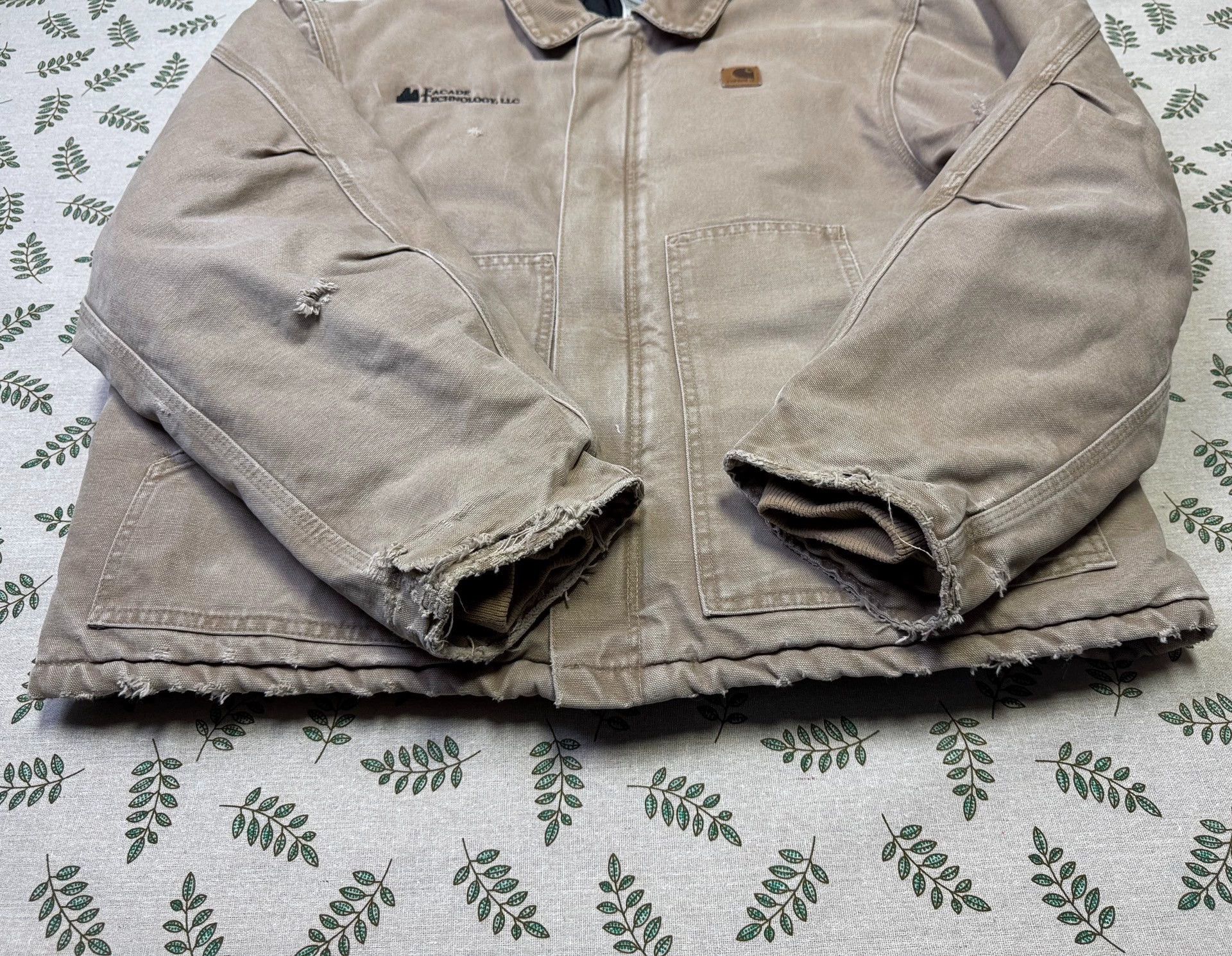 Carhartt Vintage Carhartt J22 Sand XL Heavy Washed USA Jacket Size US XL / EU 56 / 4 - 4 Thumbnail