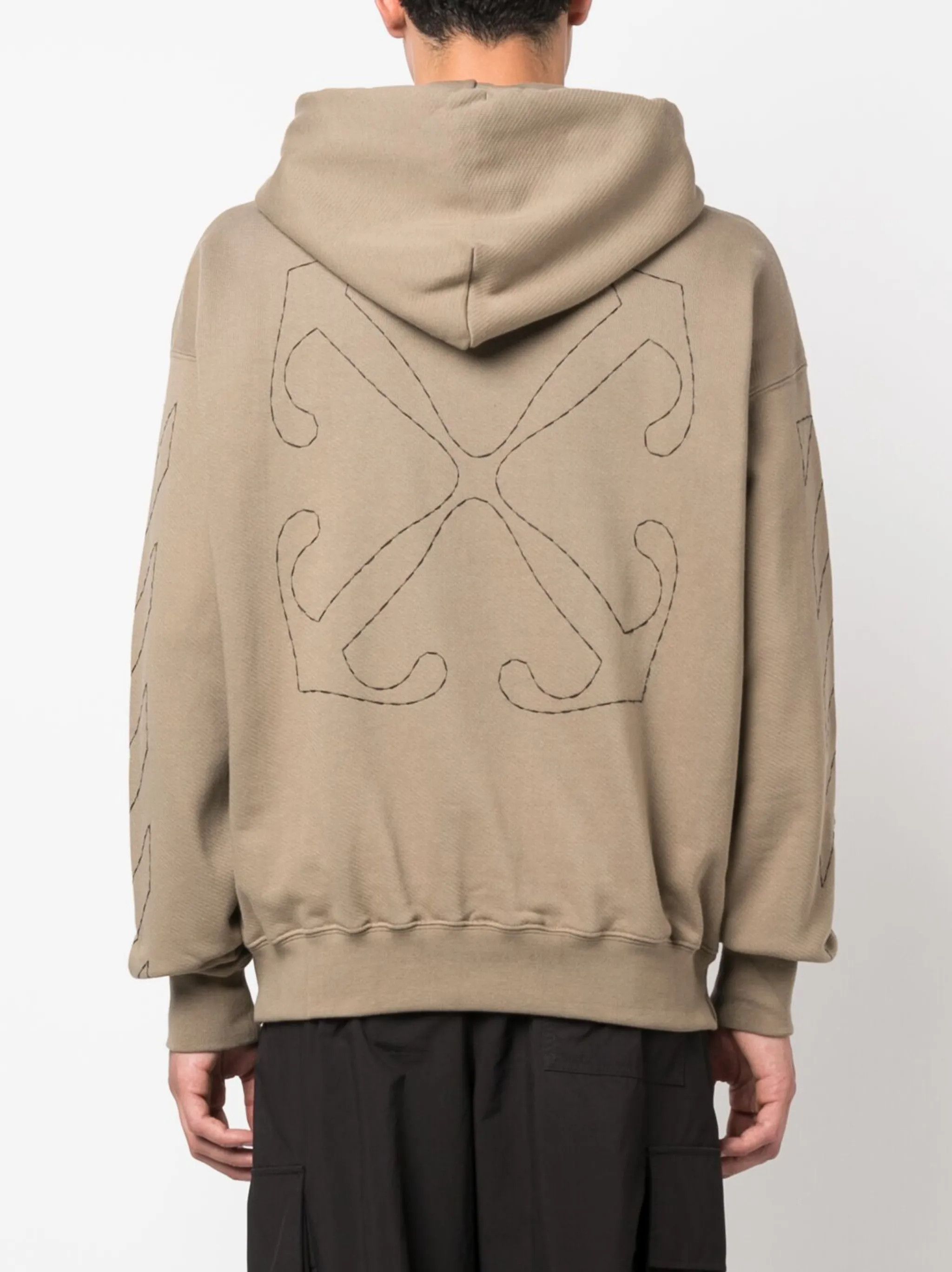 Off-White o1y0325 Logo Hoodie in Beige Size US XS / EU 42 / 0 - 4 Thumbnail