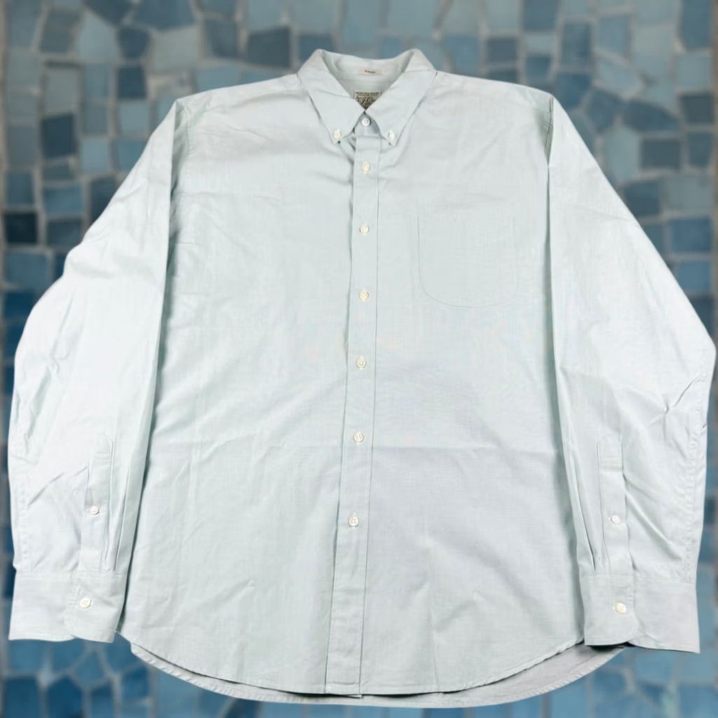 Vintage J Crew Shirt Mens XL Organic Cotton Classic Fit Mint Green Button-Down Stretch Size US XL / EU 56 / 4 - 1 Thumbnail