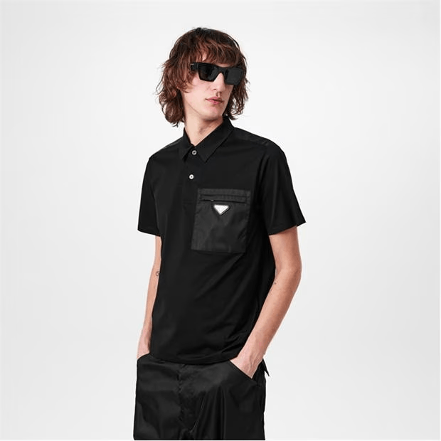 Prada Re-Nylon Polo Shirt Size US M / EU 48-50 / 2 - 2 Thumbnail