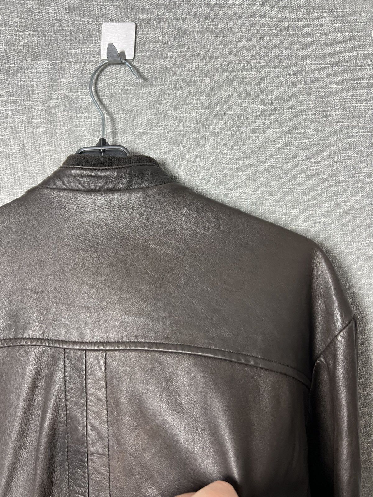 Allsaints Vintage AllSaints Leather Brown Bomber Jacket Men’s Size M Size US M / EU 48-50 / 2 - 15 Thumbnail