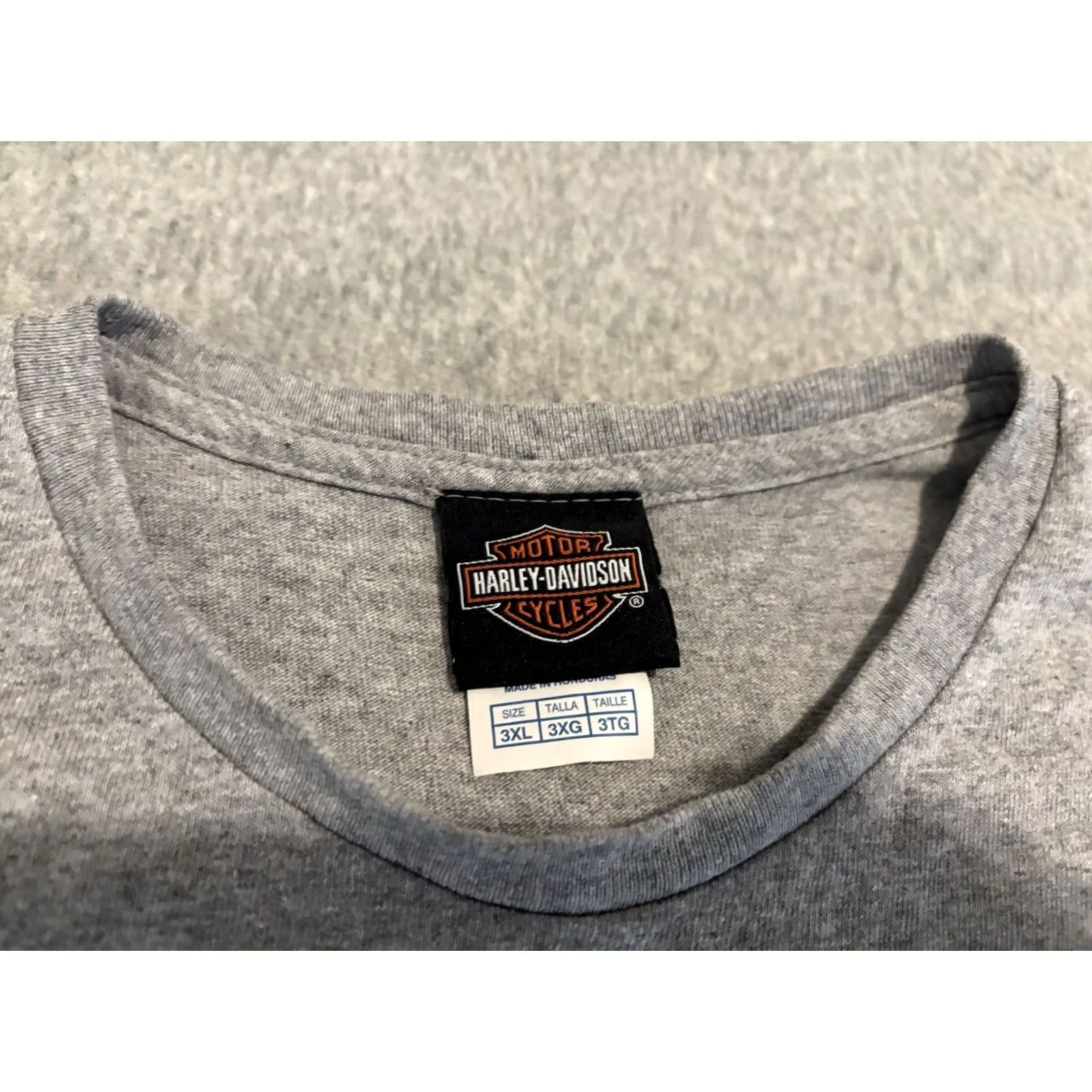 Harley Davidson Harley-Davidson Short Sleeve Gray Tee Shirt Mens 3XL Skull Shirt Leather USA Biker Motorcycle Graphic Print Crew Neck Tee Shirt Size US XXL / EU 58 / 5 - 5 Thumbnail
