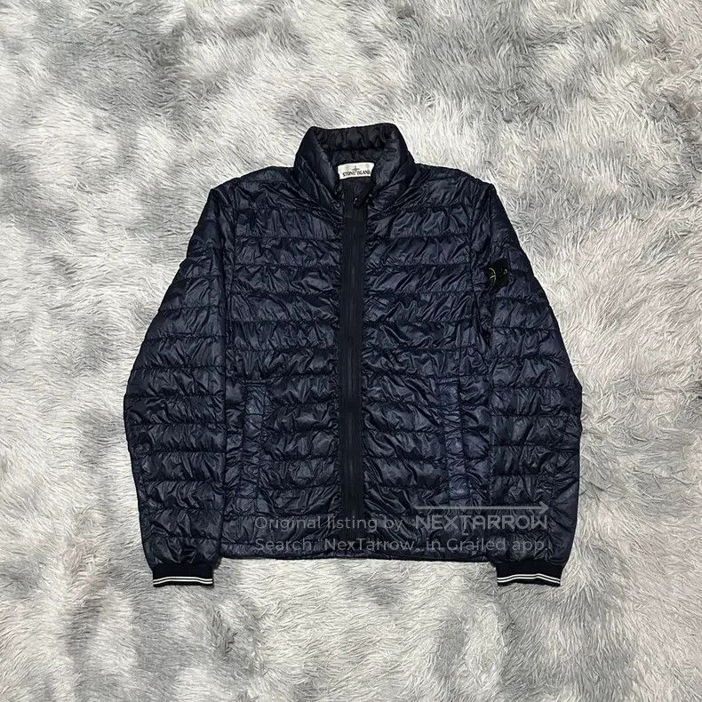 Stone Island Stone Island Down Jacket Coat Dark Blue S Size Size US S / EU 44-46 / 1 - 1 Thumbnail