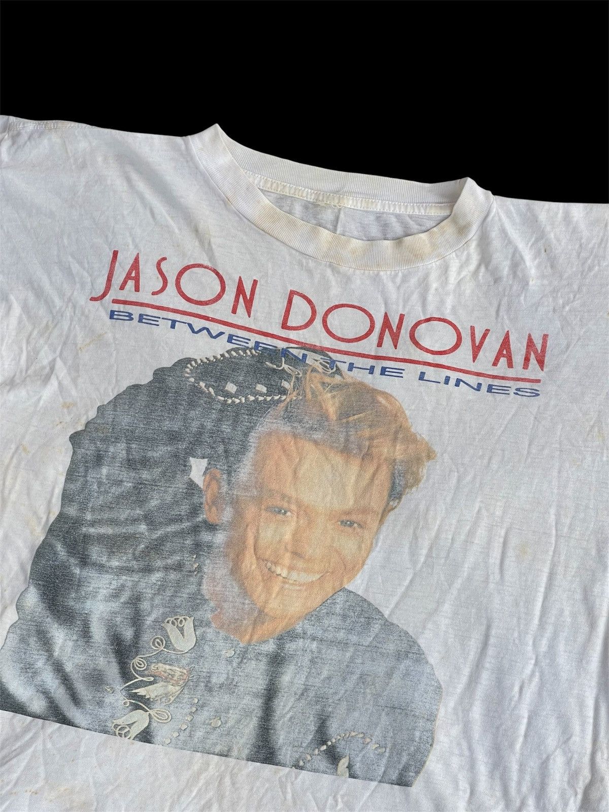 Band Tees 1990 Jason Donovan Vintage Faded Single stitch t-shirt Size US L / EU 52-54 / 3 - 7 Thumbnail