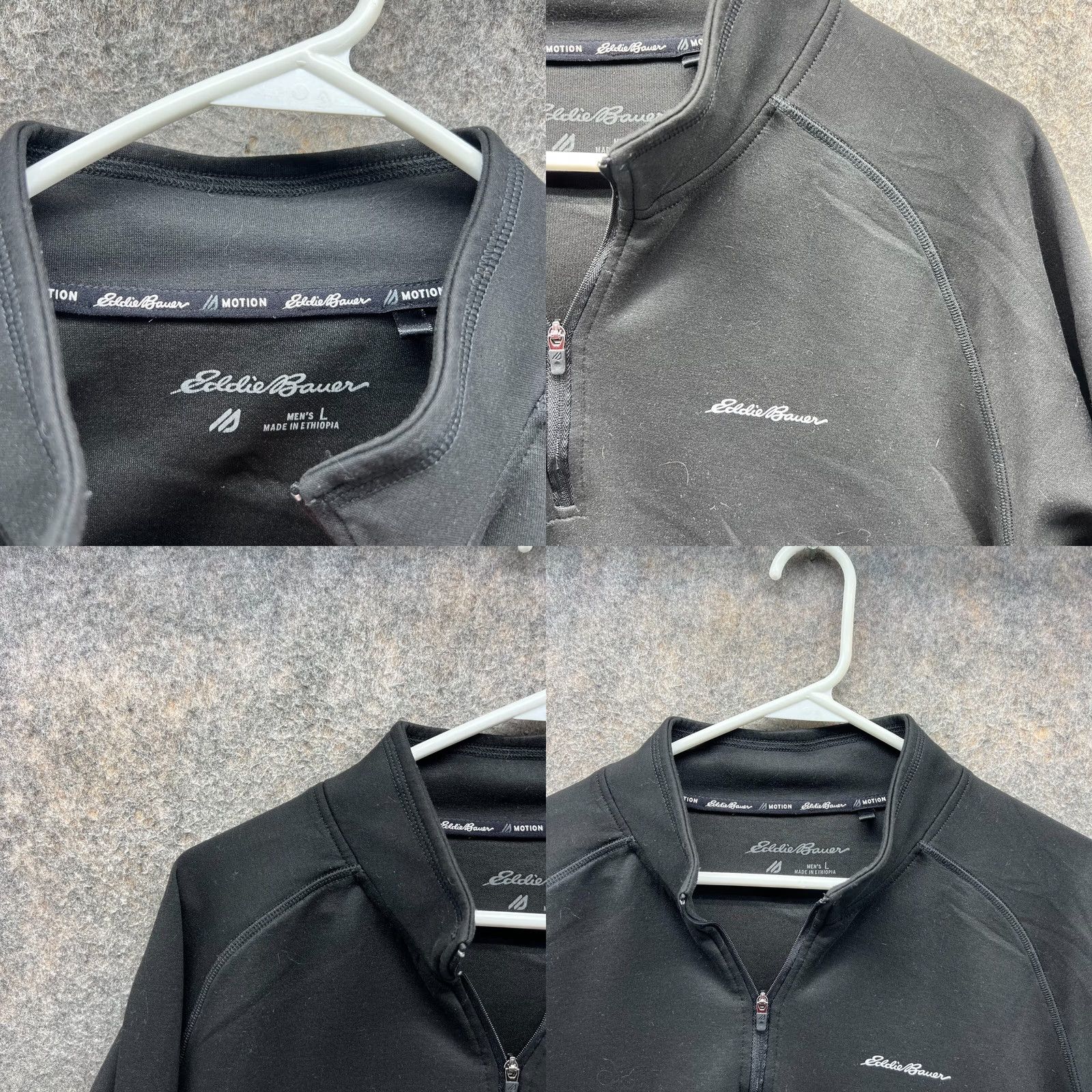Eddie Bauer Eddie Bauer Sweater Men L Black Half Zip Pullover Fleece Motion Hike Jacket Size US L / EU 52-54 / 3 - 8 Thumbnail