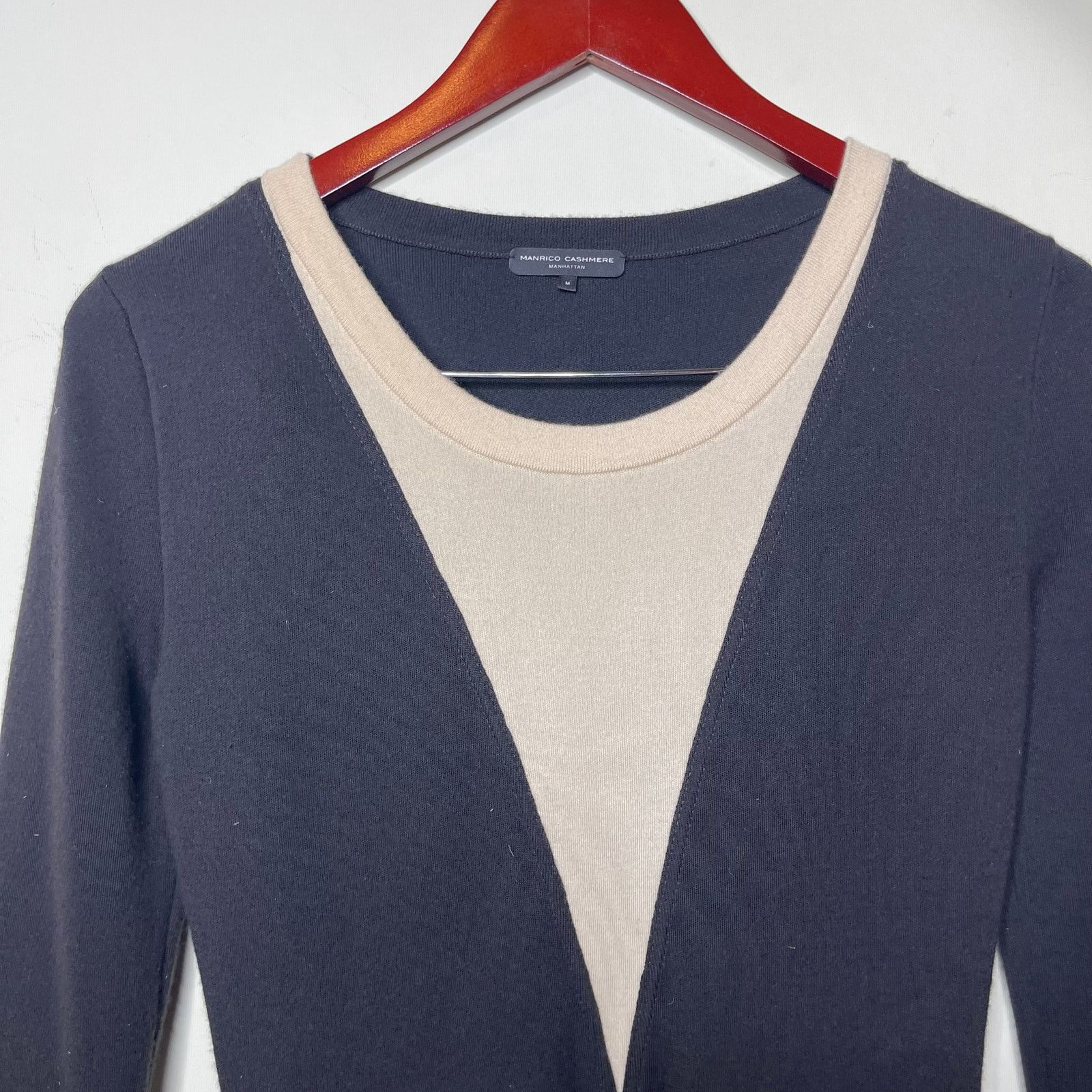 Other Manrico Cashmere grey cream lightweight fitted mini dress M Size M / US 6-8 / IT 42-44 - 7 Thumbnail