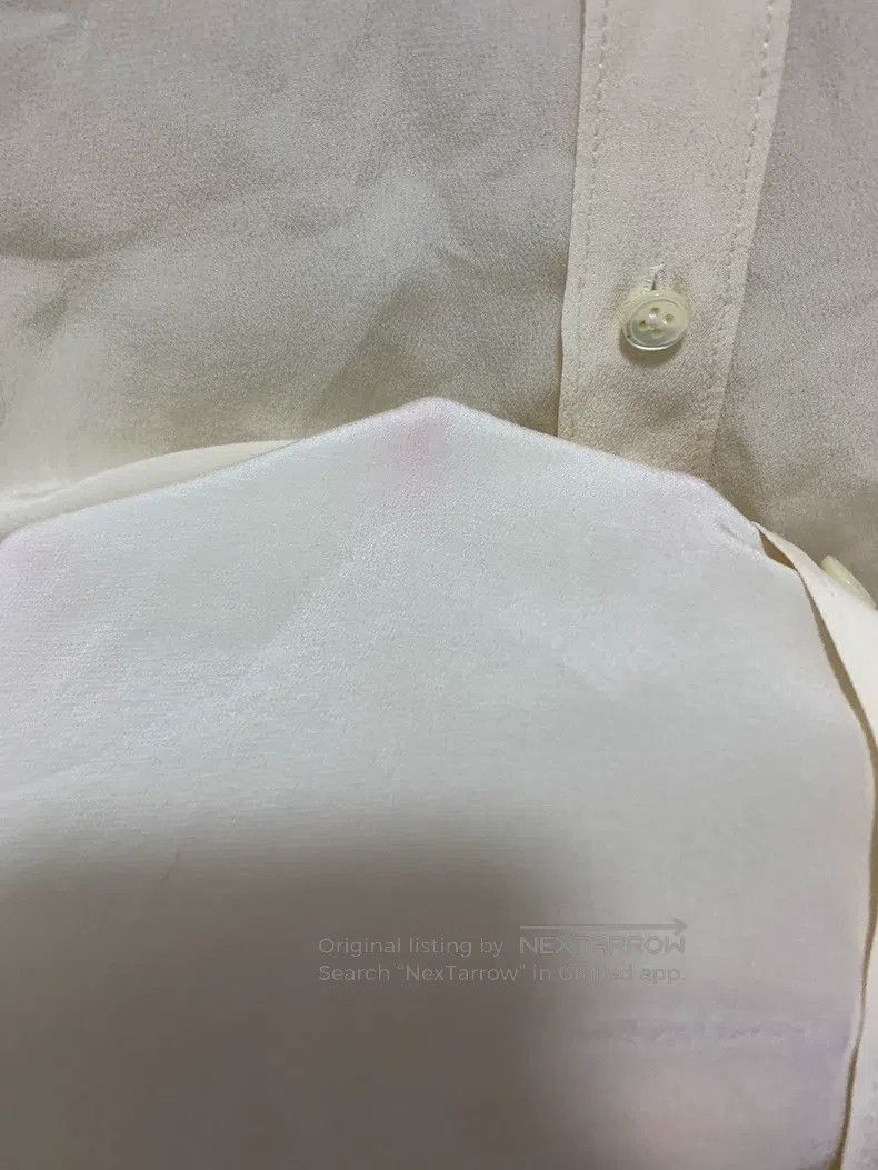 Saint Laurent Paris Saint Laurent Paris White Basic Mulberry Silk Shirt Size US S / EU 44-46 / 1 - 5 Thumbnail