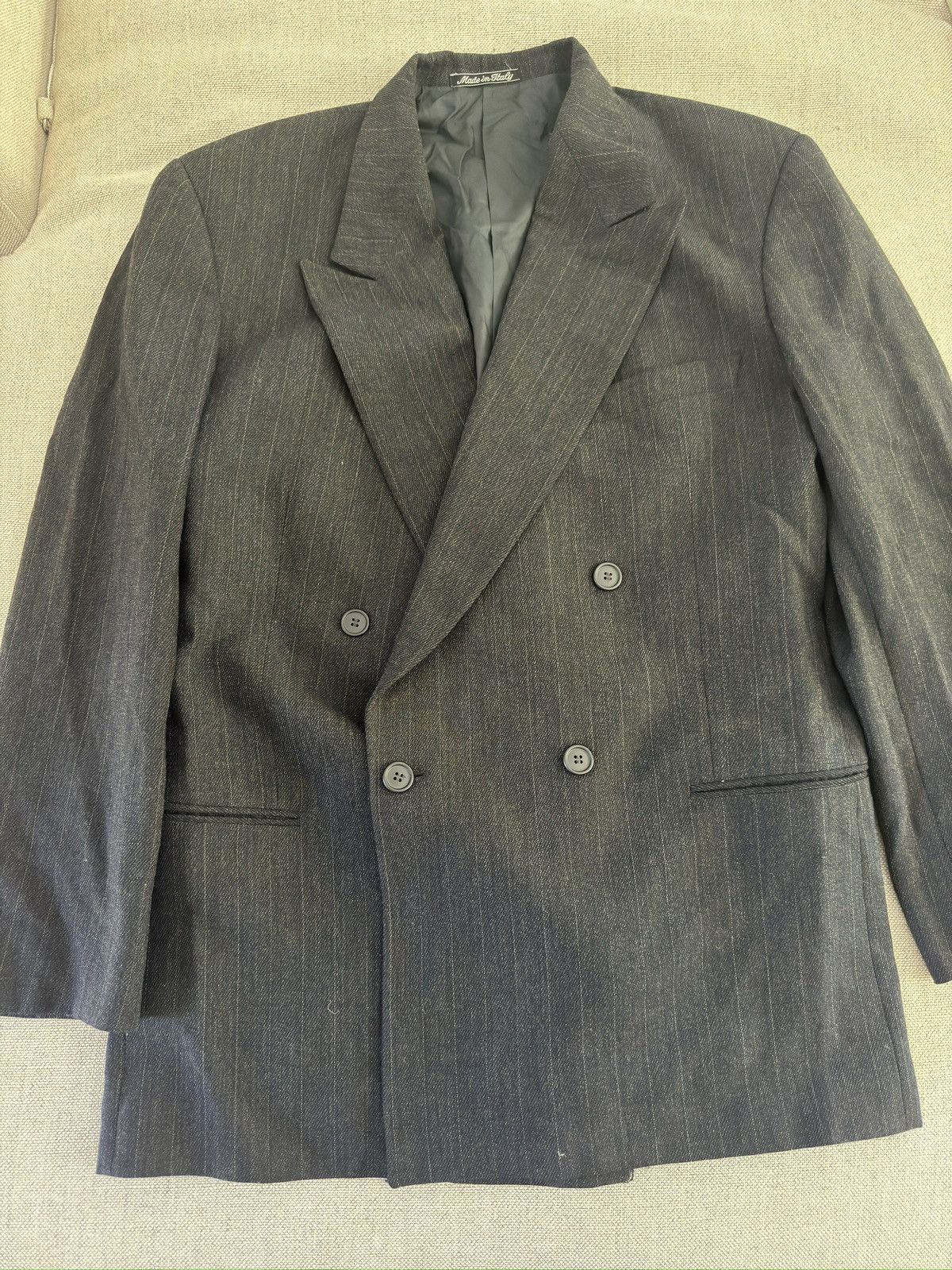 Giorgio Armani Giorgio Armani Made in Italy DB Peak Lapel Jacket Size 42L Size 42R - 7 Thumbnail