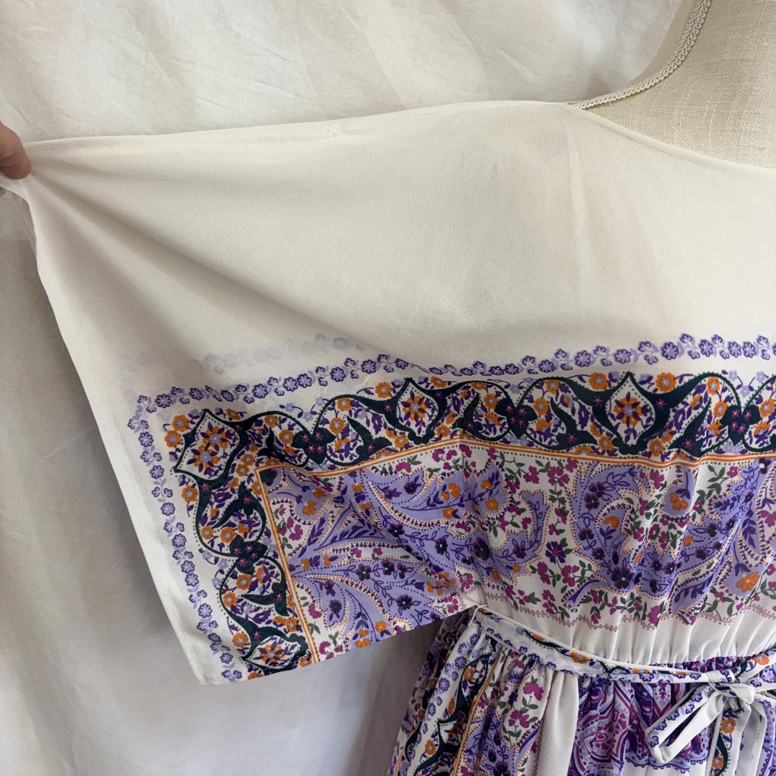 Other Vtg 70s floral paisley flowy sleeve fairy-core hippie dress Size M / US 6-8 / IT 42-44 - 4 Thumbnail