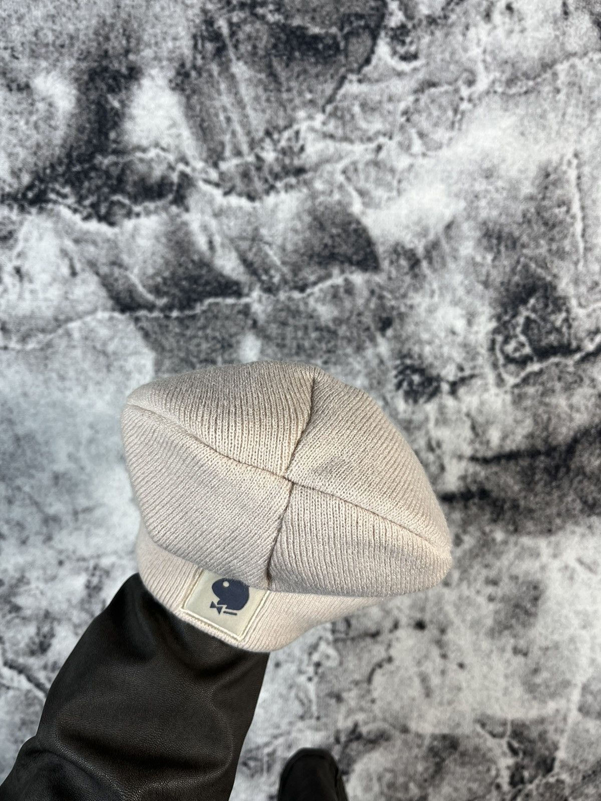 Playboy Playboy Bunny Logo Beanie Cream Knit Hat Size ONE SIZE - 5 Thumbnail